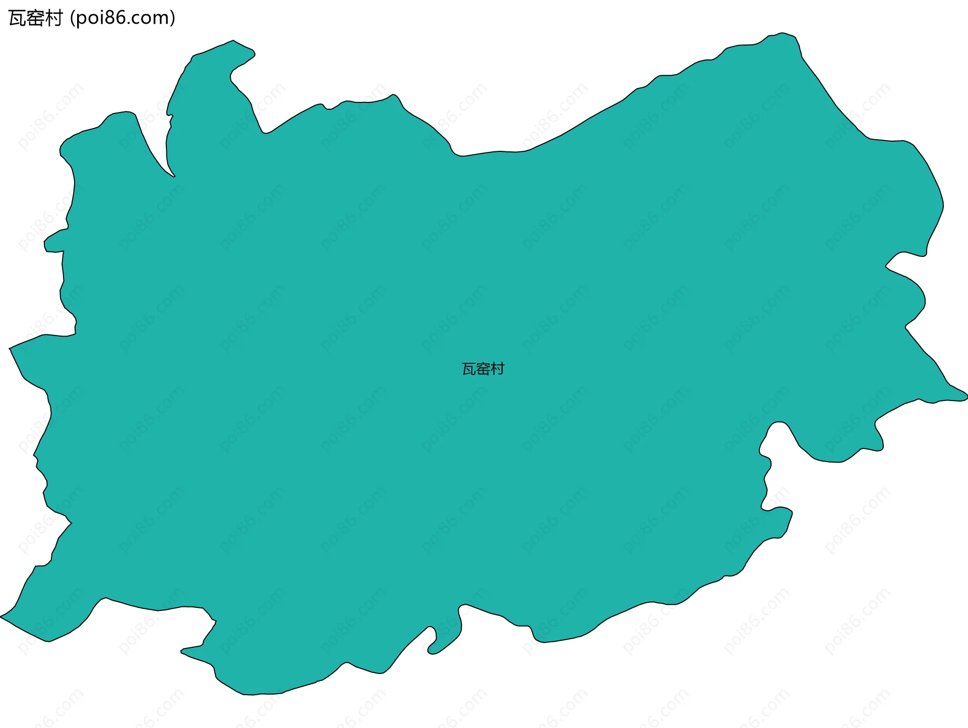 瓦窑村边界地图
