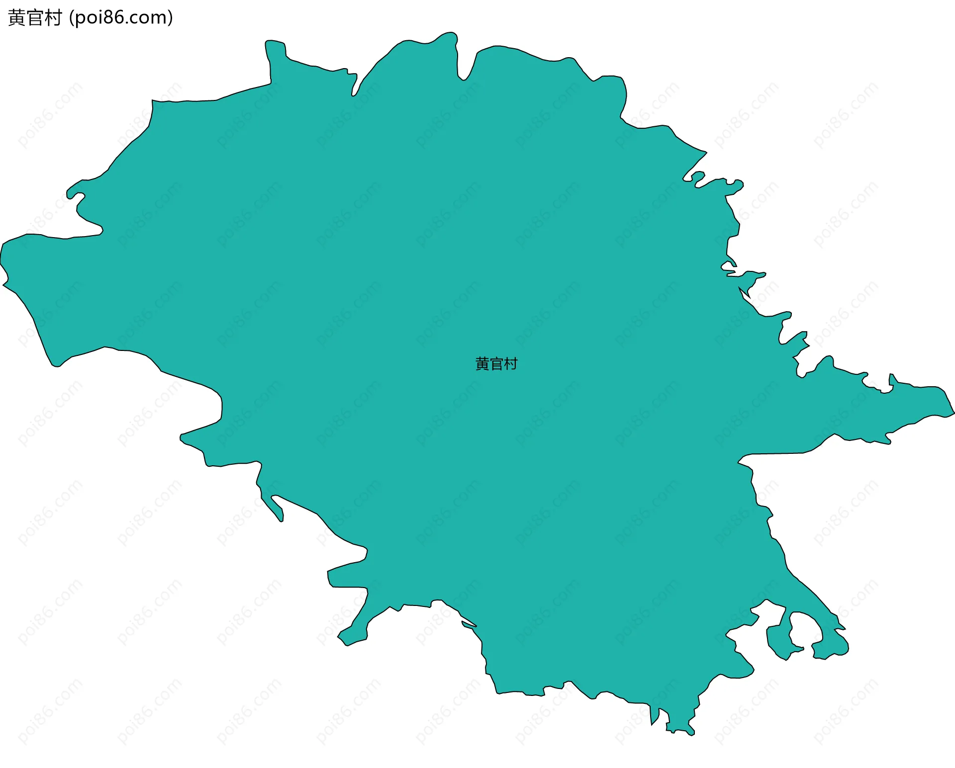 黄官村边界地图