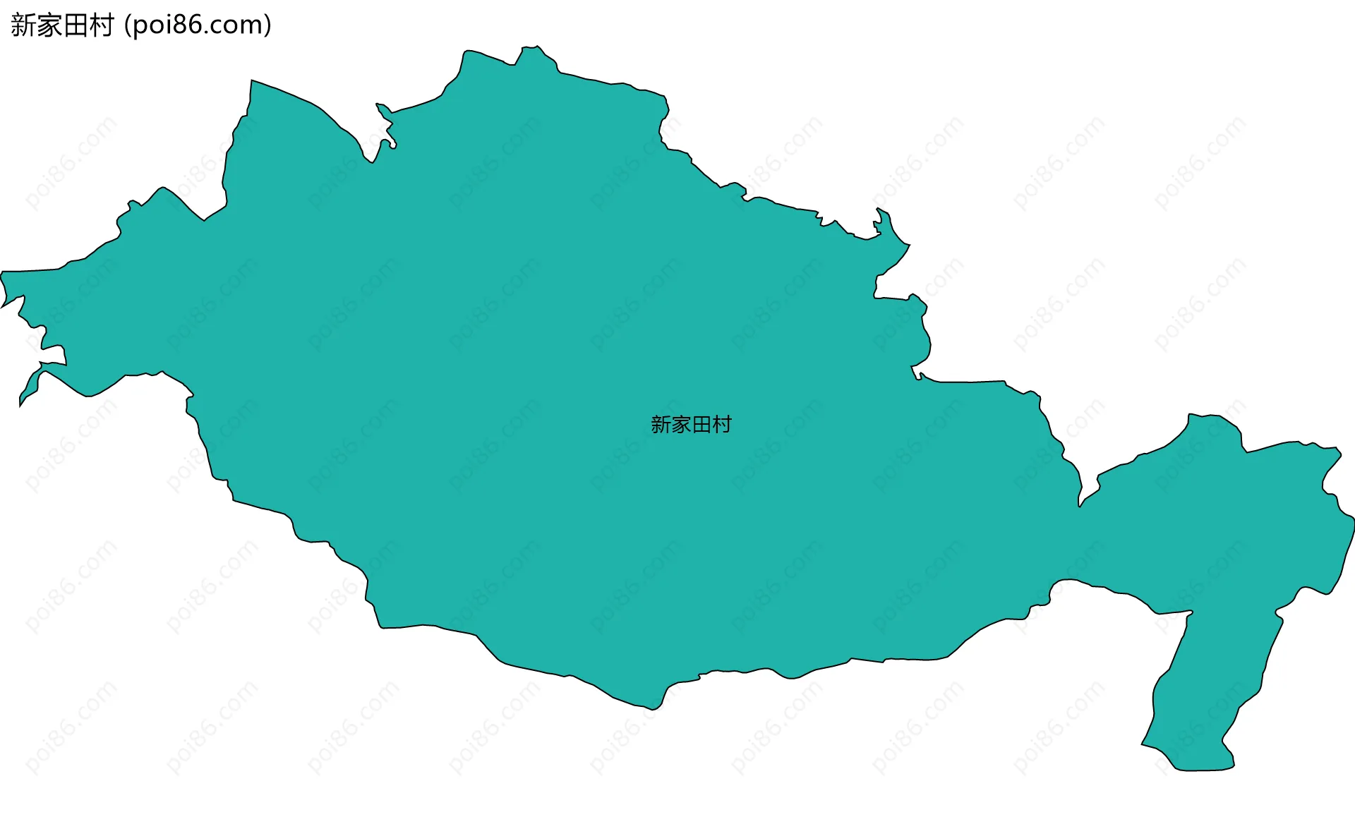 新家田村边界地图