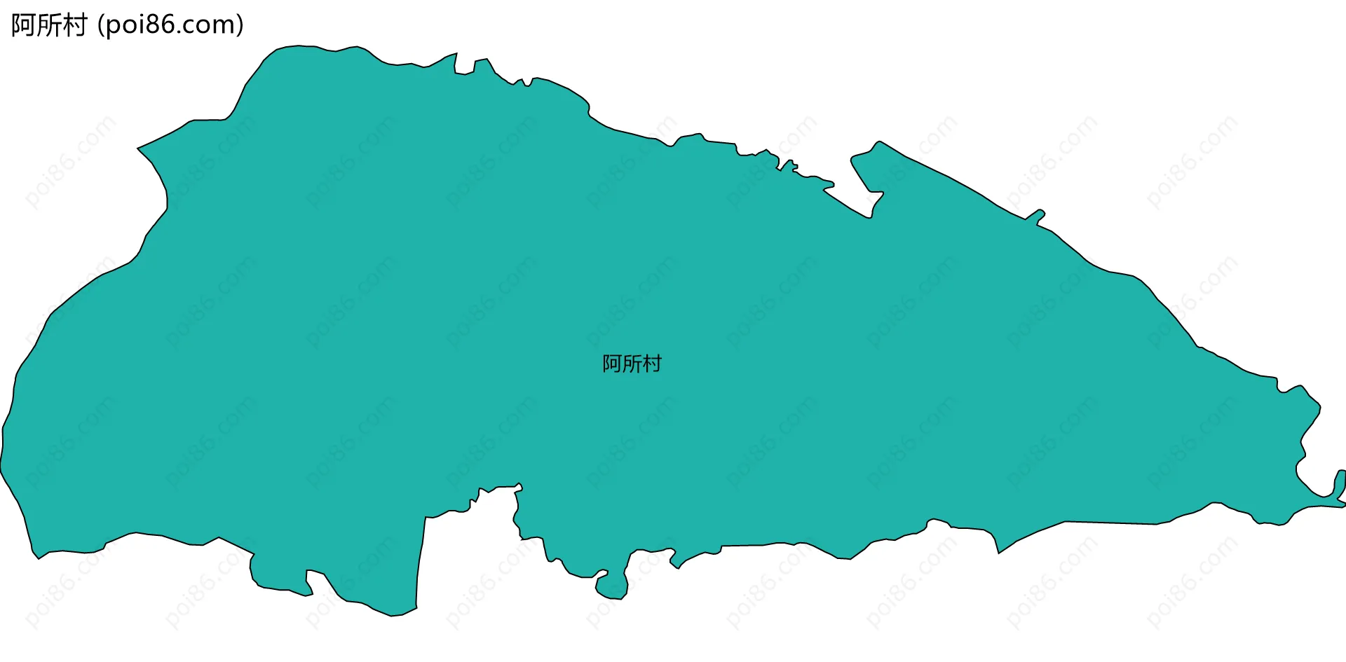 阿所村边界地图