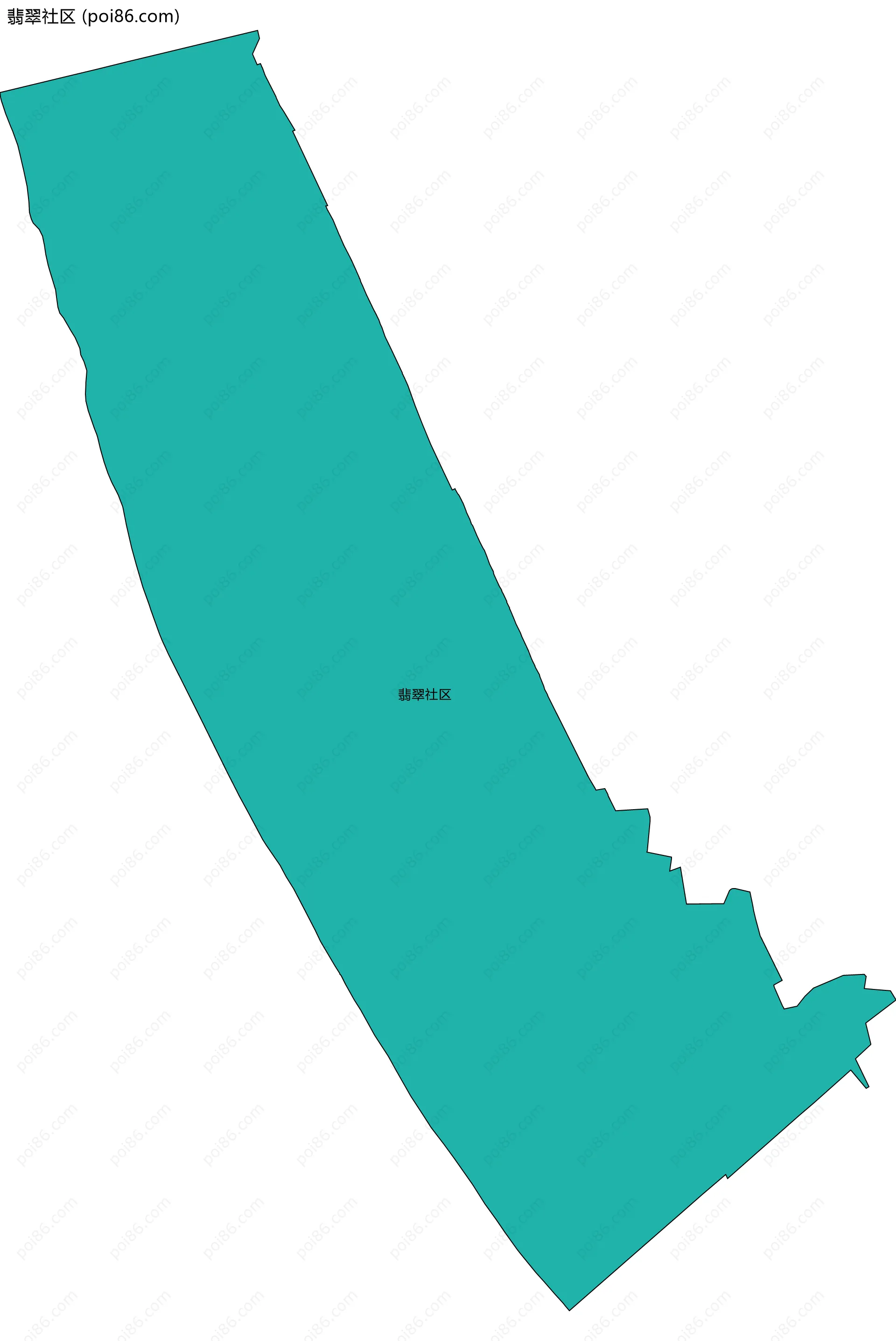 翡翠社区边界地图