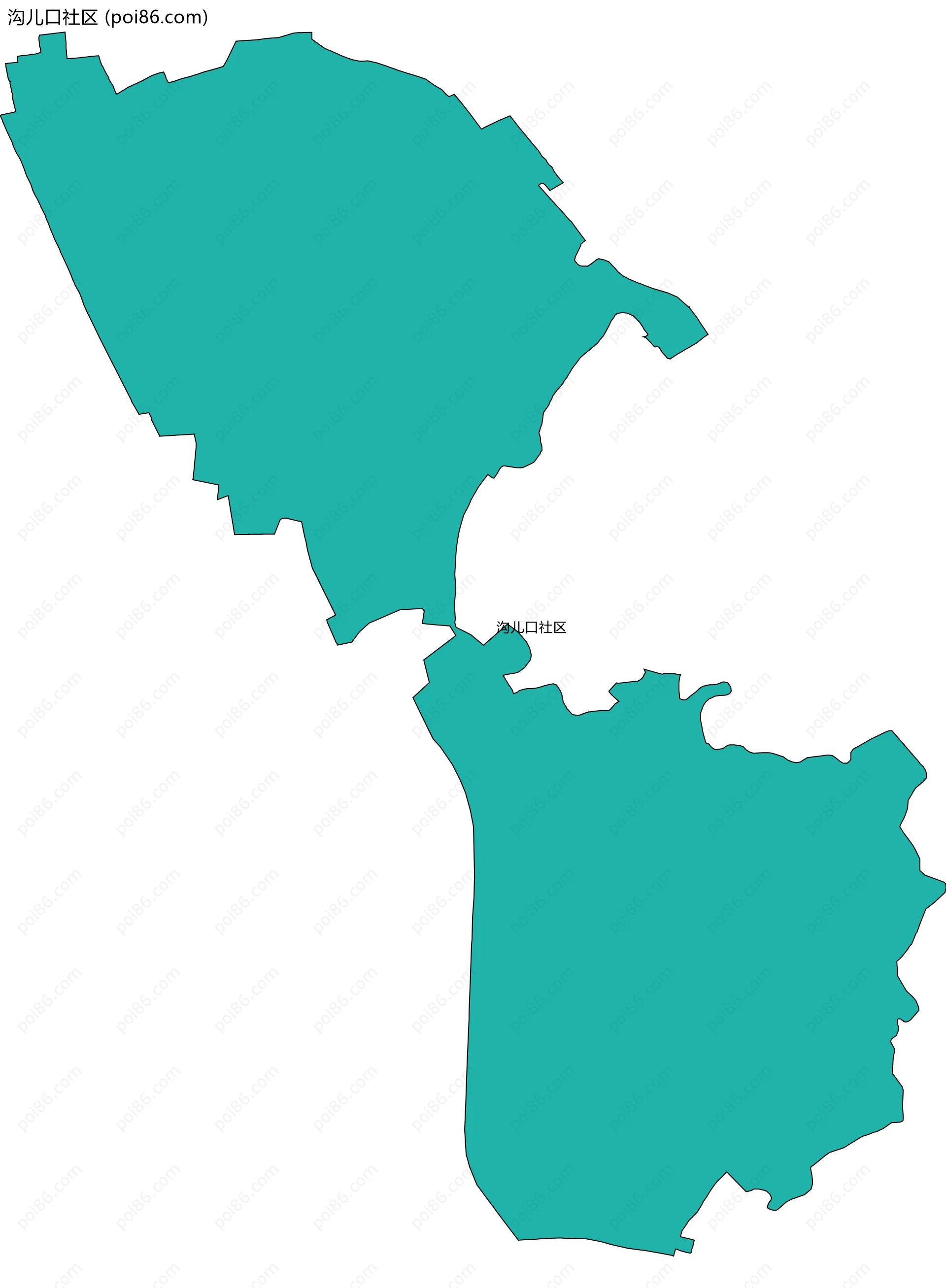 沟儿口社区边界地图