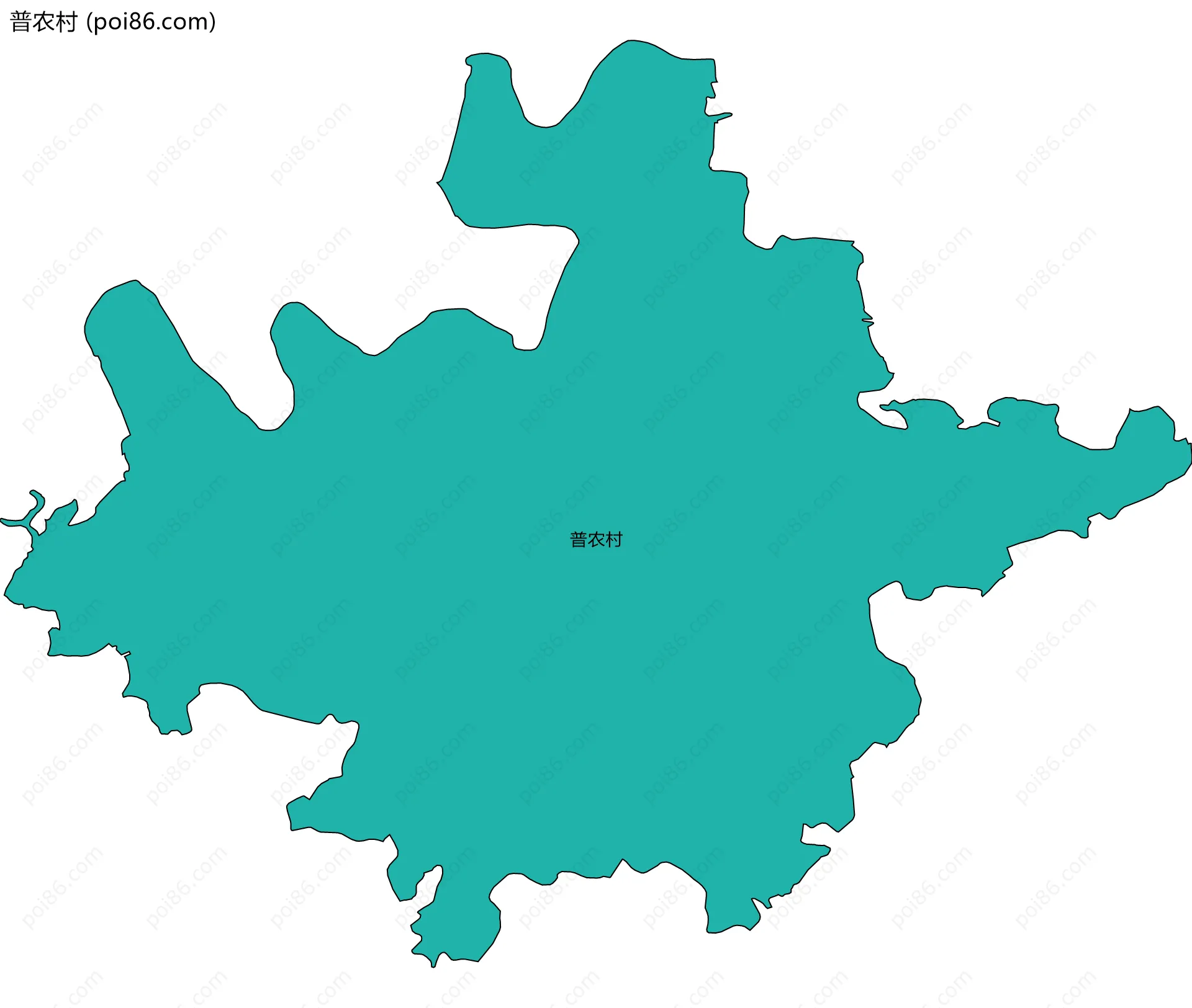 普农村边界地图