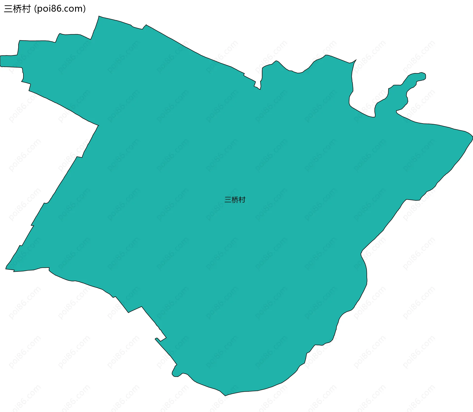 三桥村边界地图