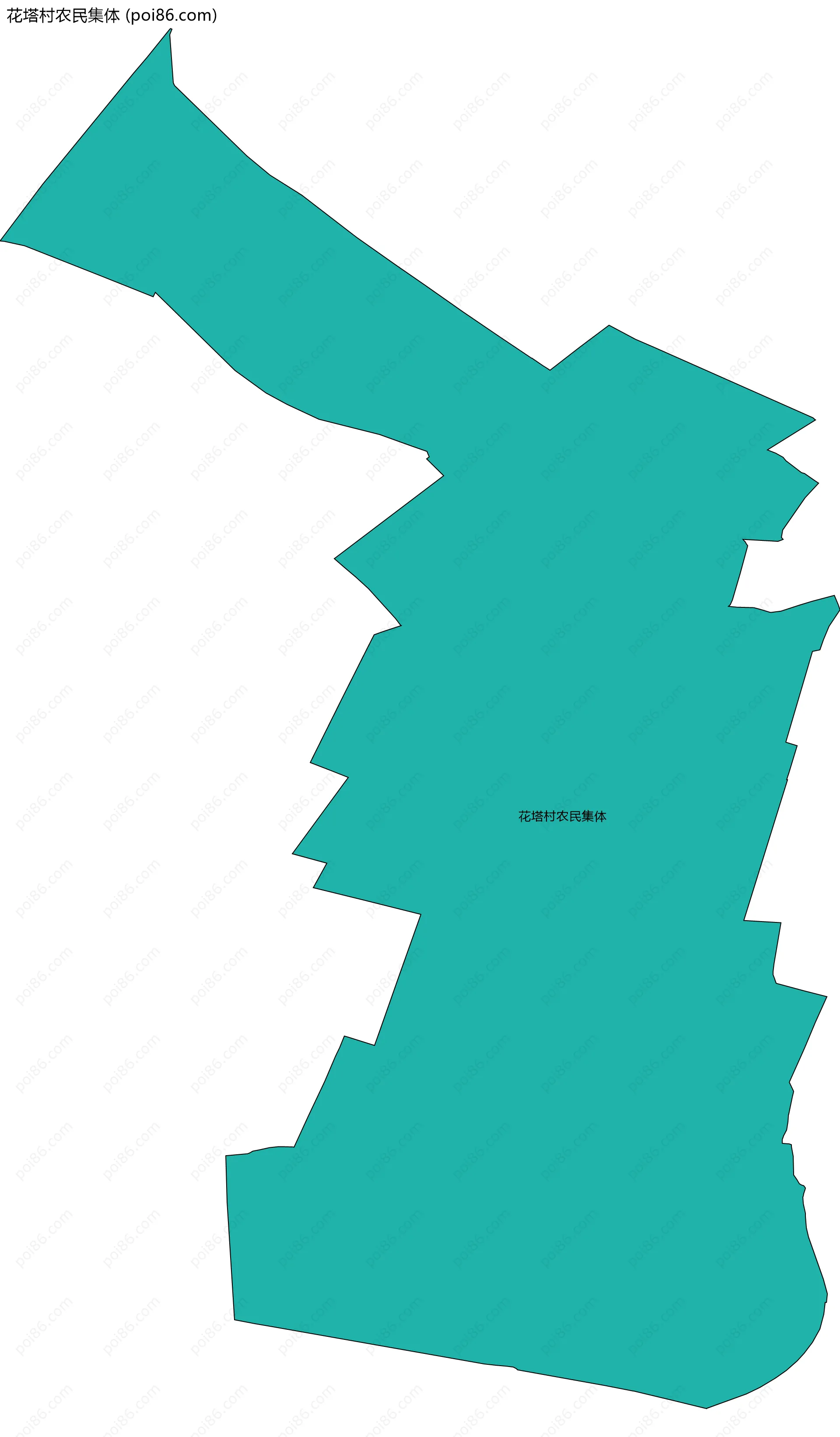 花塔村农民集体边界地图