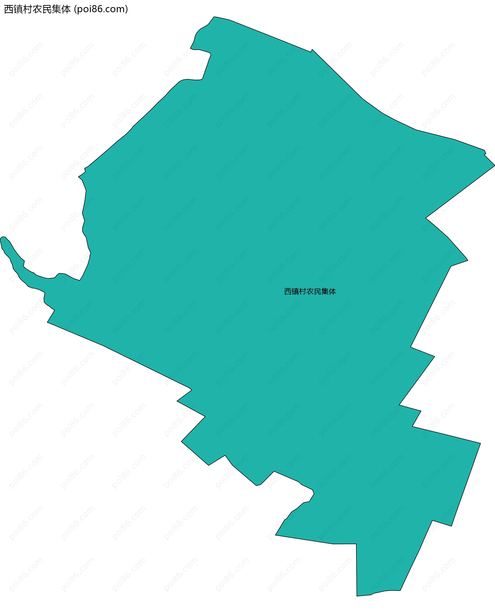 西镇村农民集体边界地图