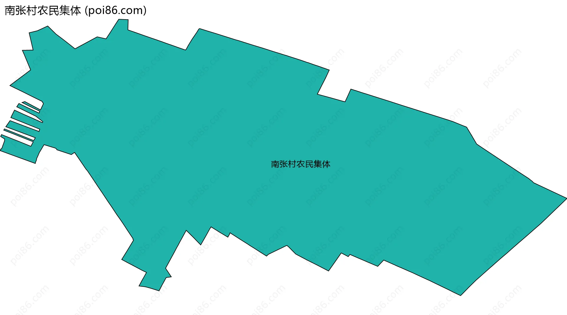 南张村农民集体边界地图