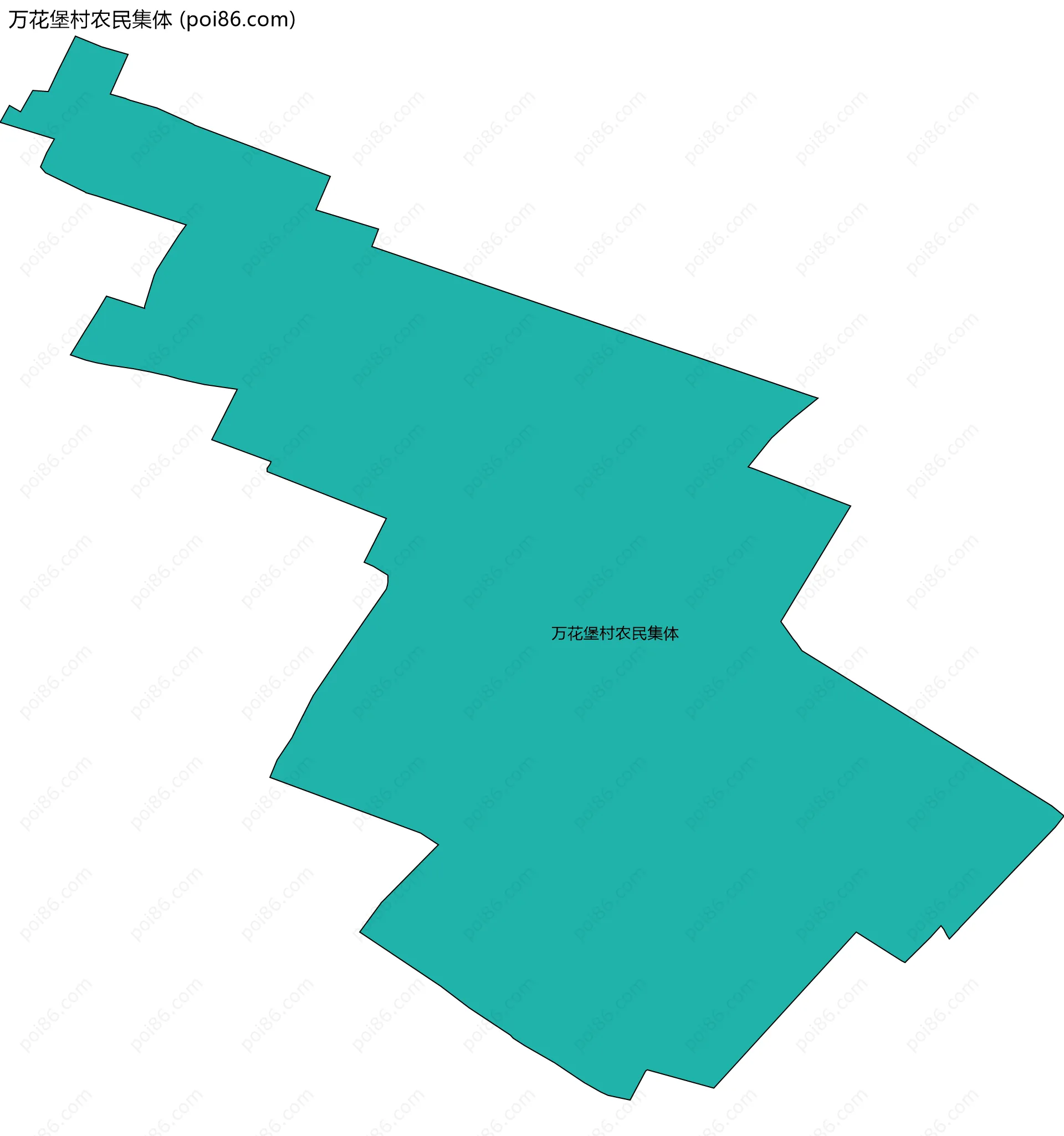 万花堡村农民集体边界地图