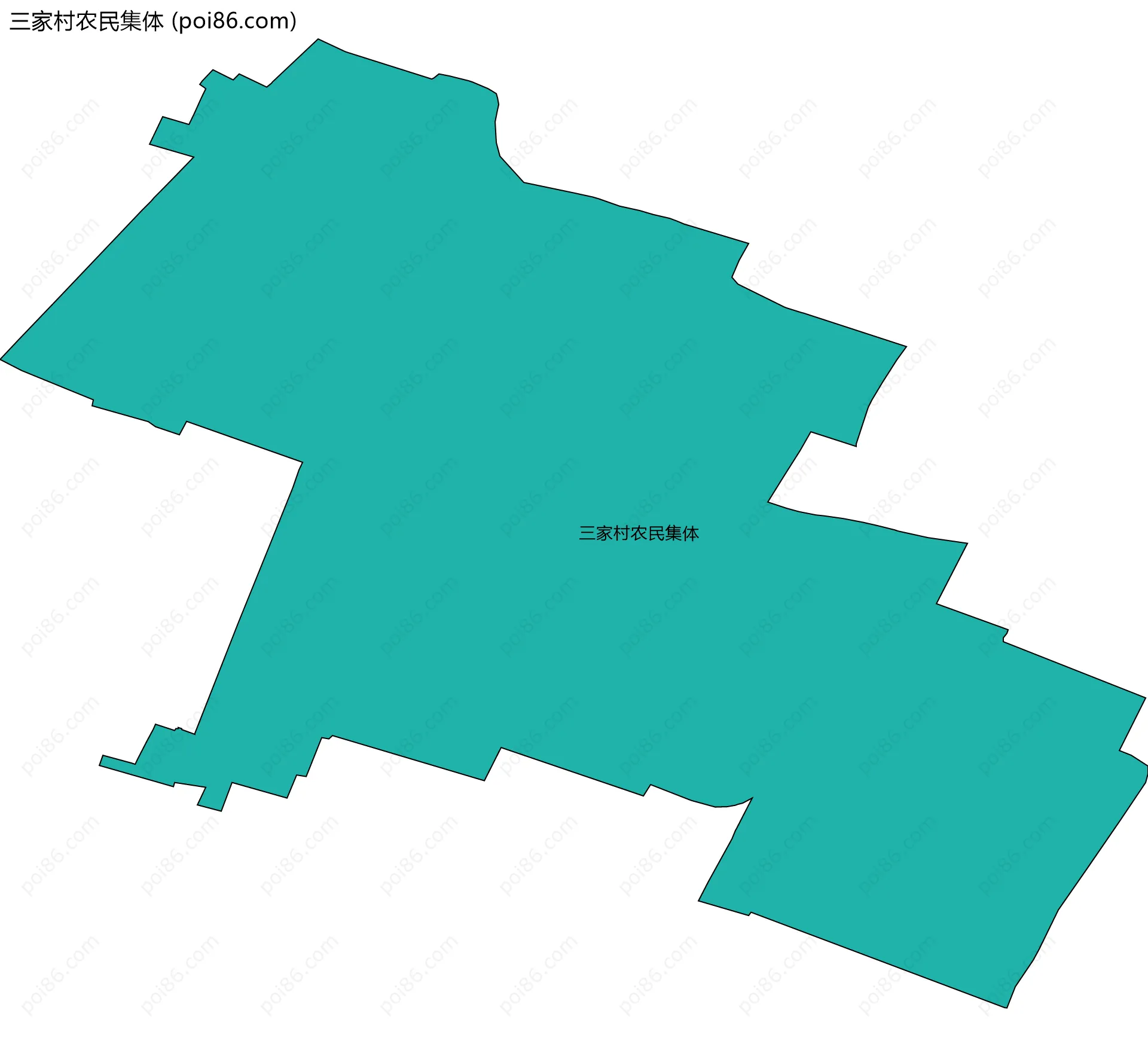 三家村农民集体边界地图