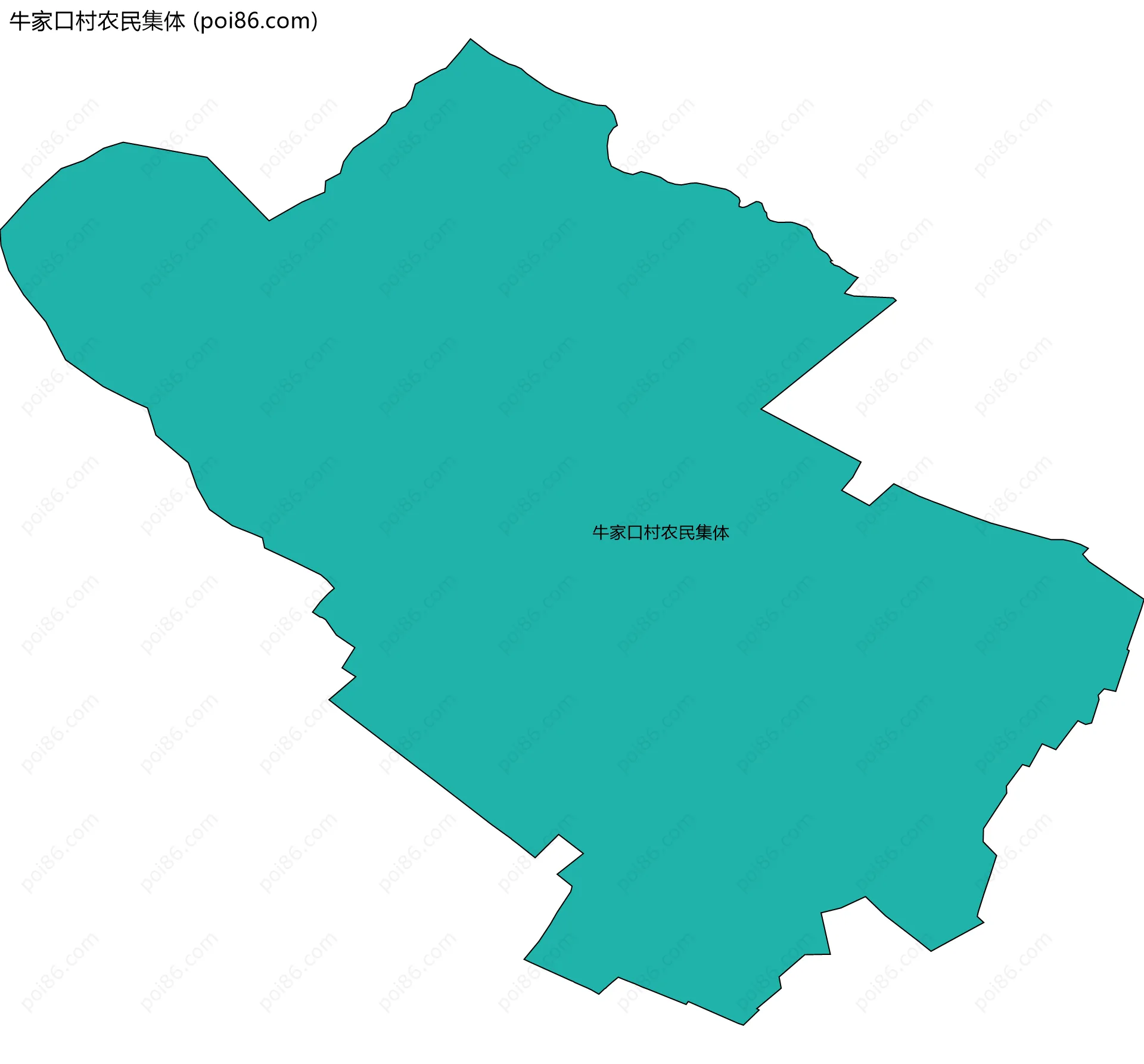 牛家口村农民集体边界地图