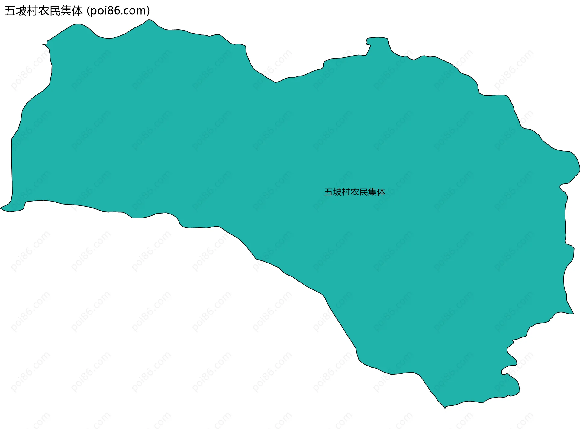 五坡村农民集体边界地图