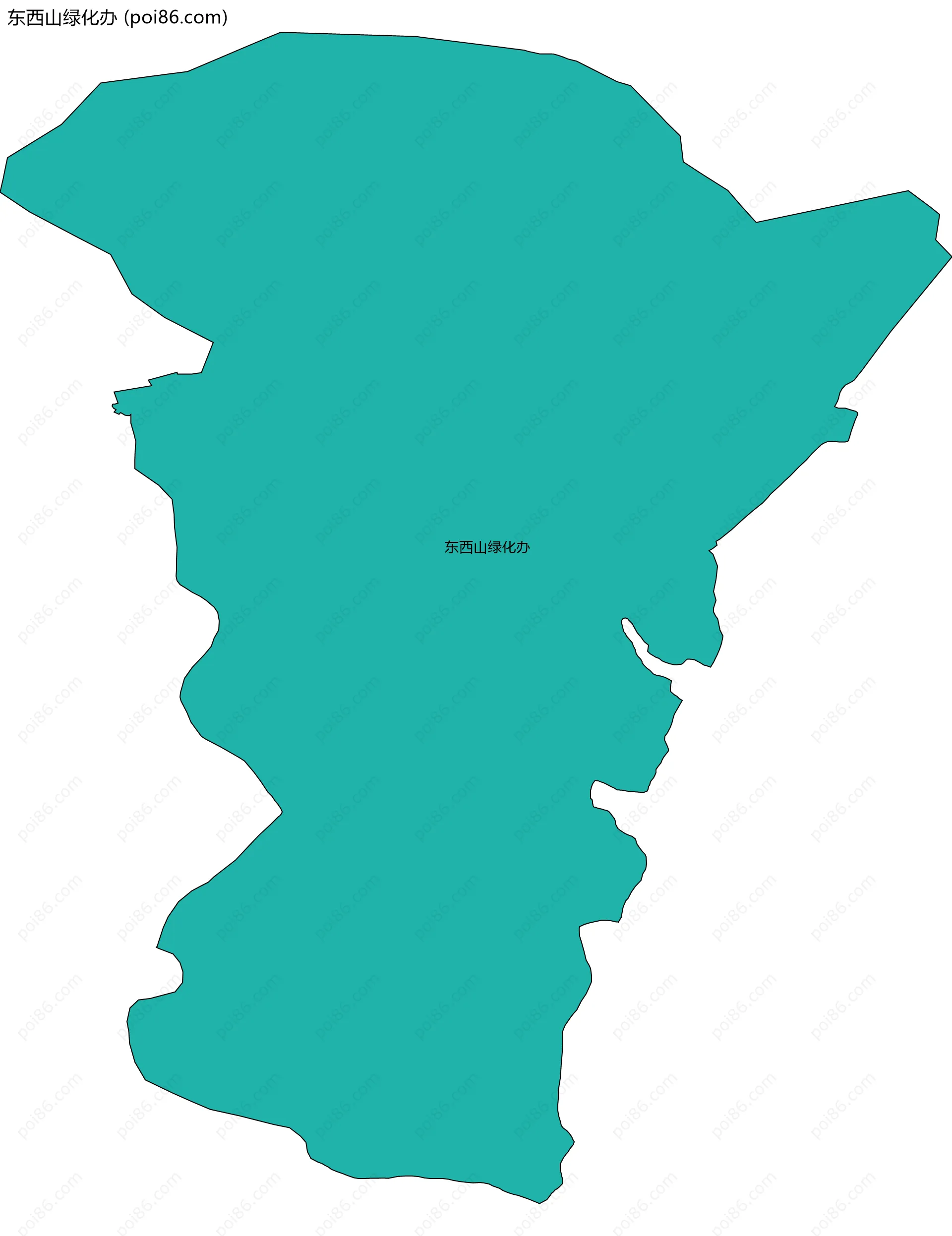 东西山绿化办边界地图