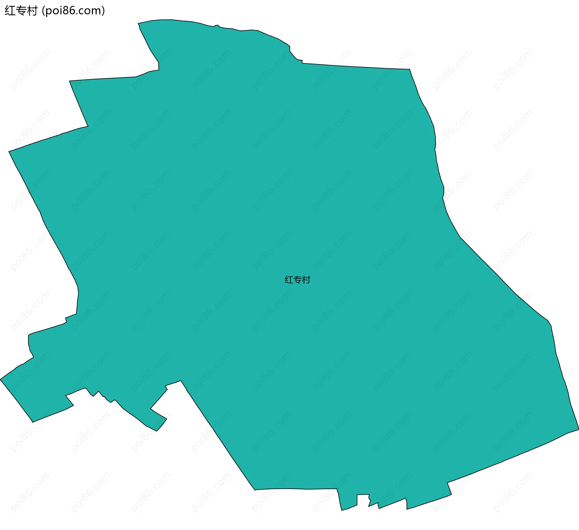 红专村边界地图
