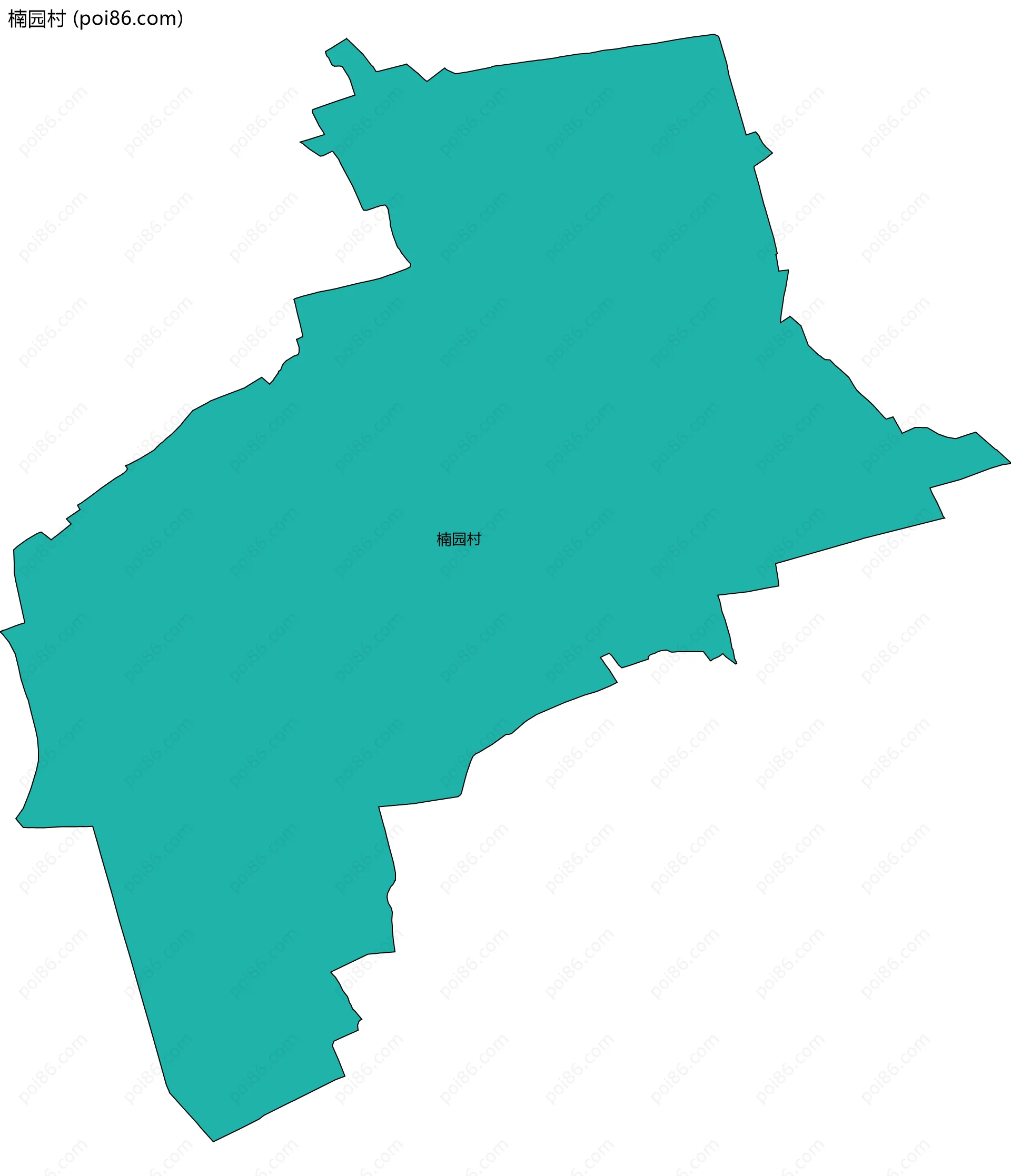 楠园村边界地图