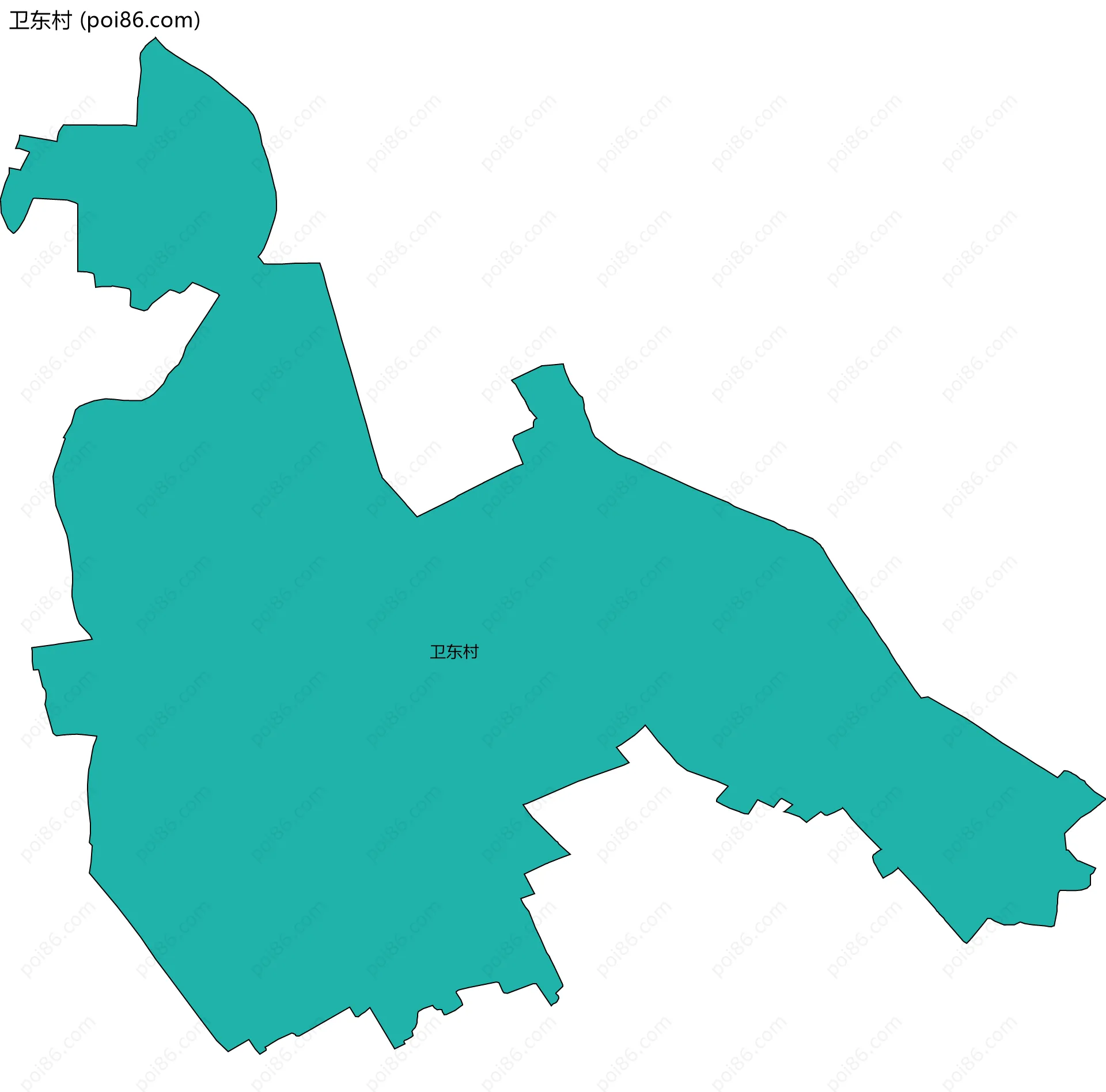 卫东村边界地图