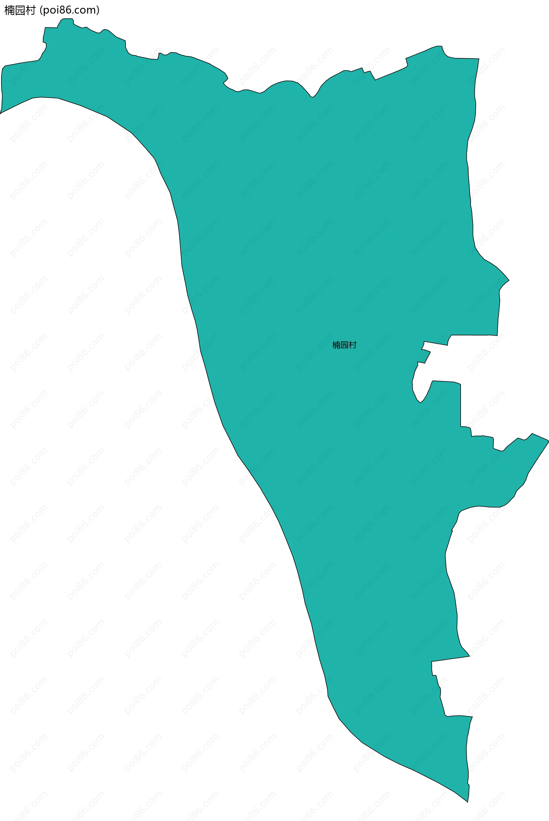 楠园村边界地图