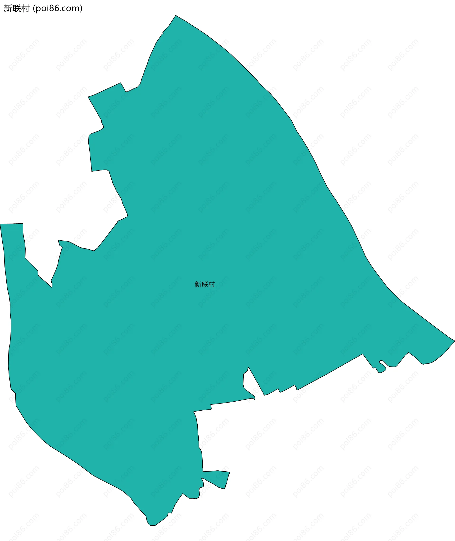 新联村边界地图