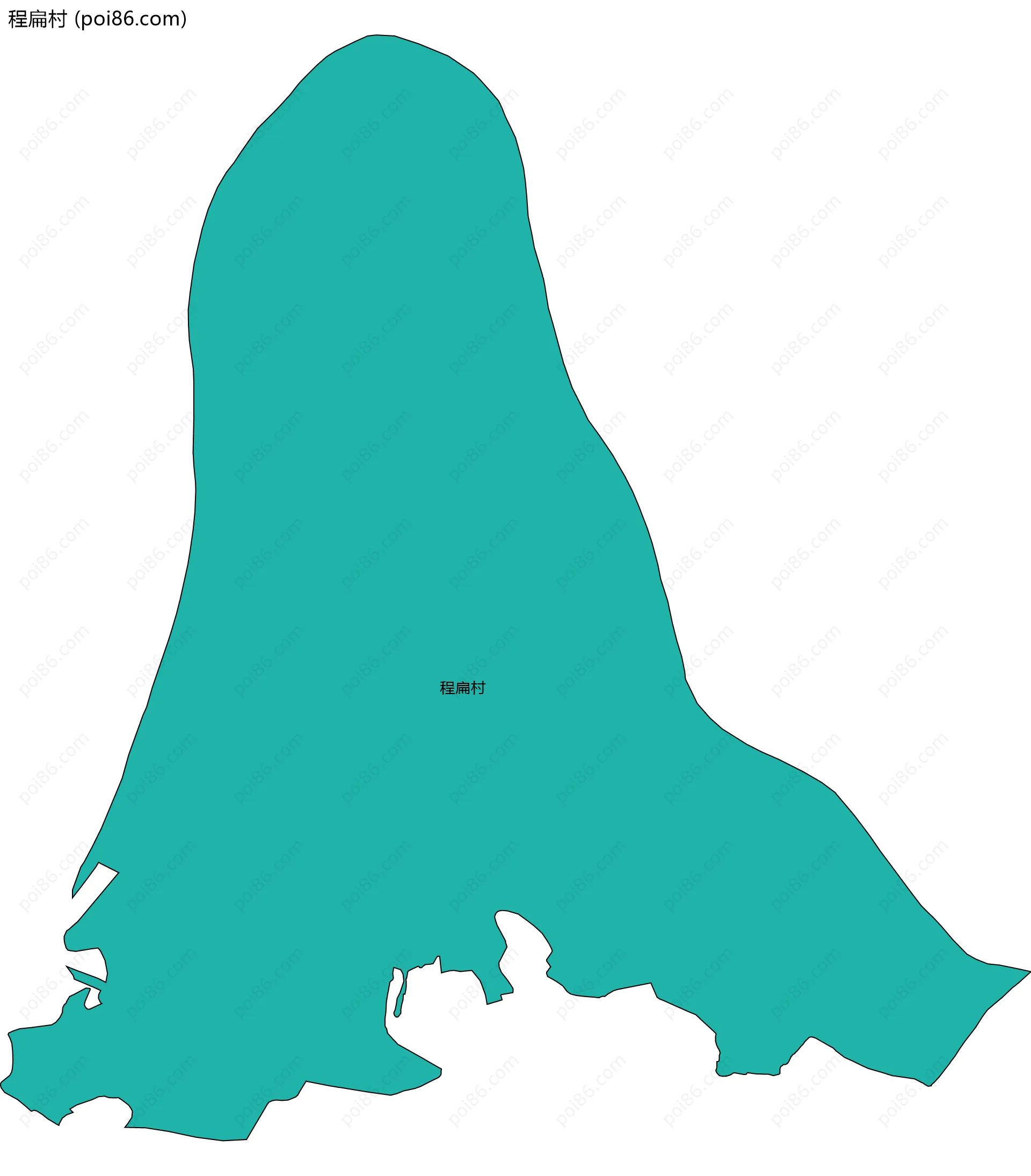 程扁村边界地图