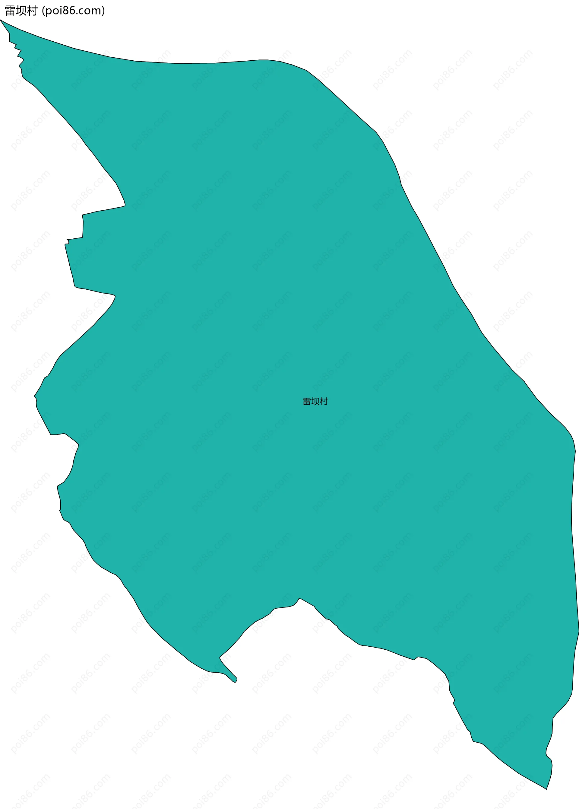 雷坝村边界地图