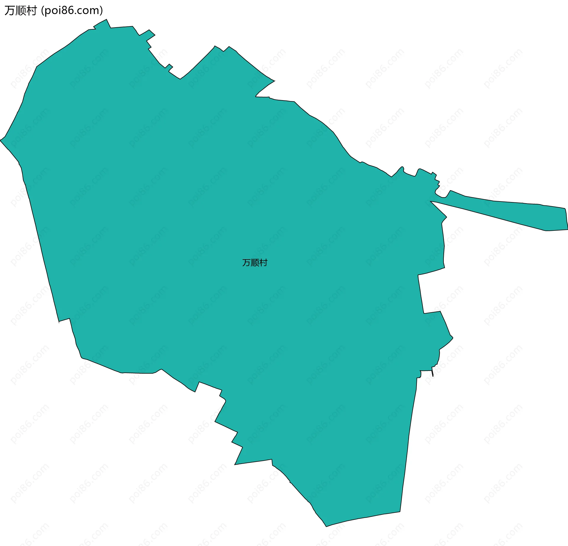万顺村边界地图
