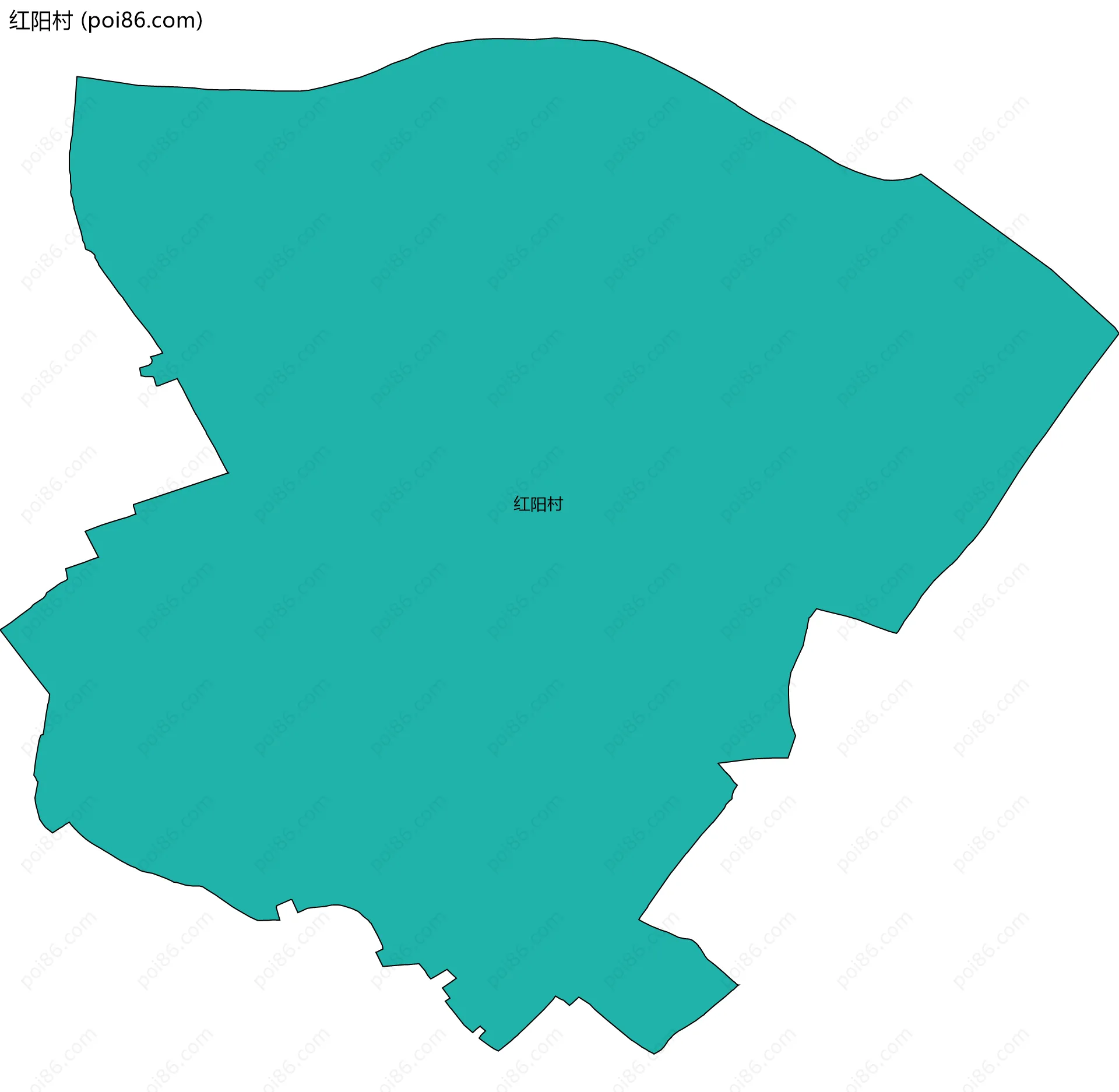 红阳村边界地图