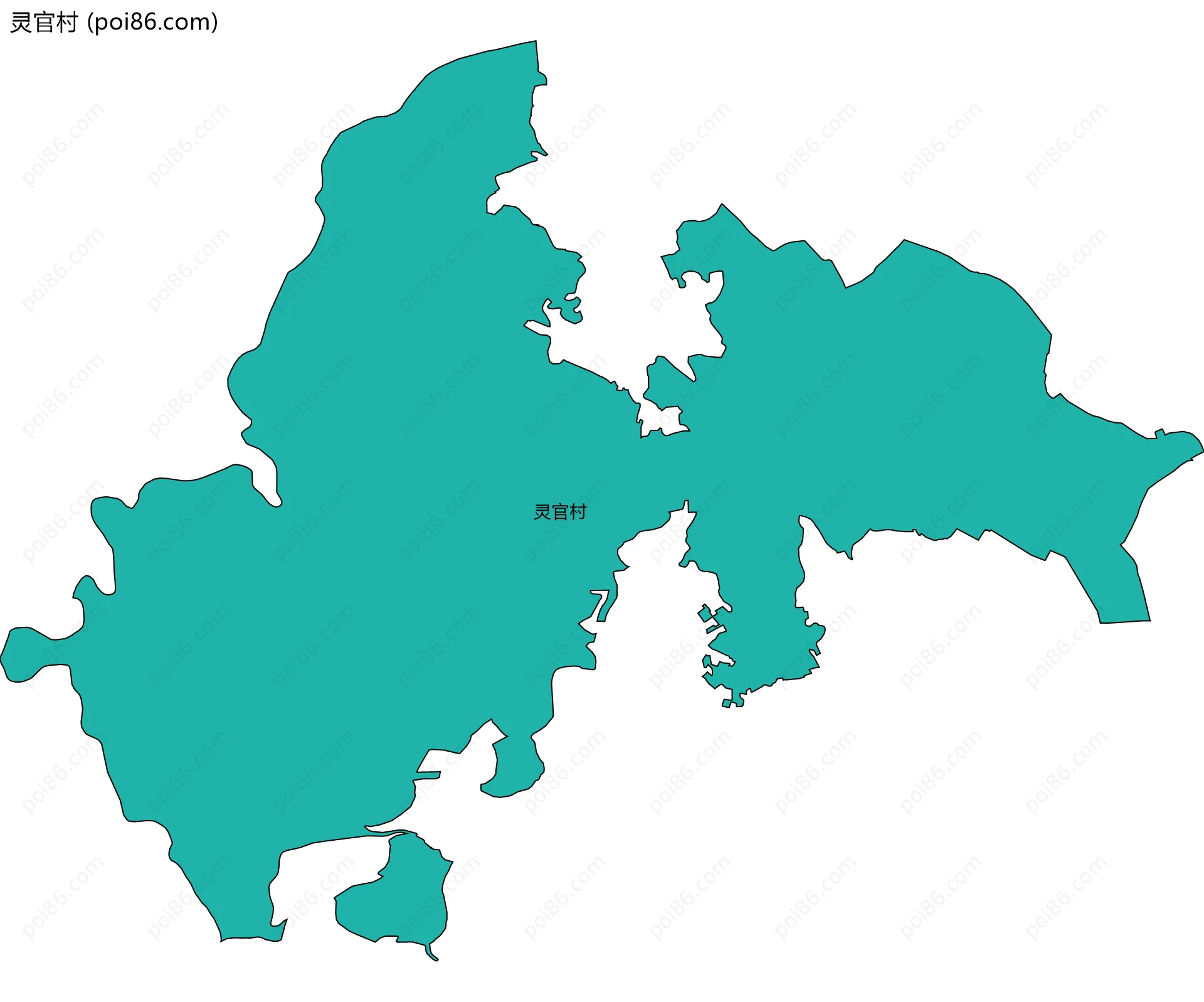 灵官村边界地图
