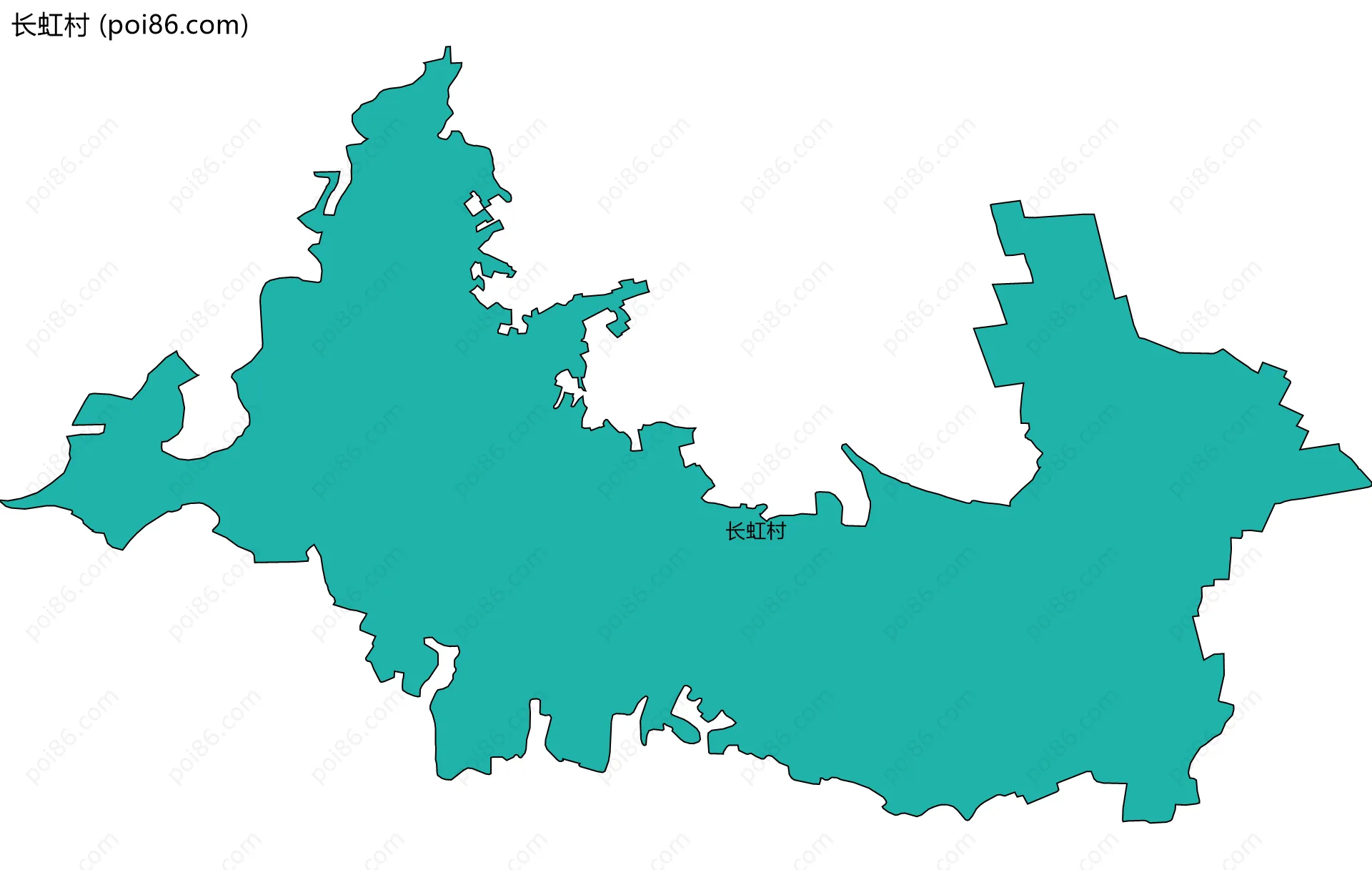 长虹村边界地图