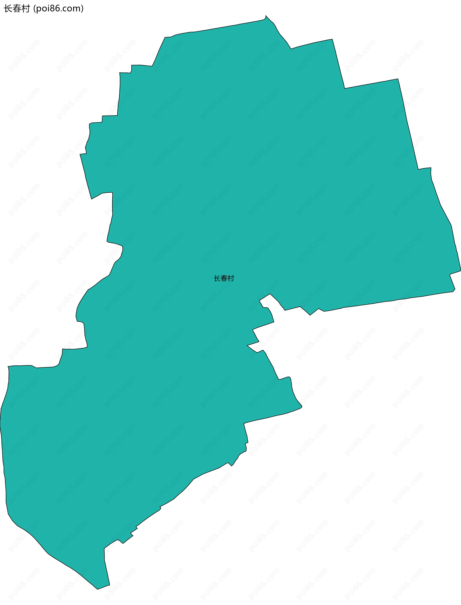 长春村边界地图