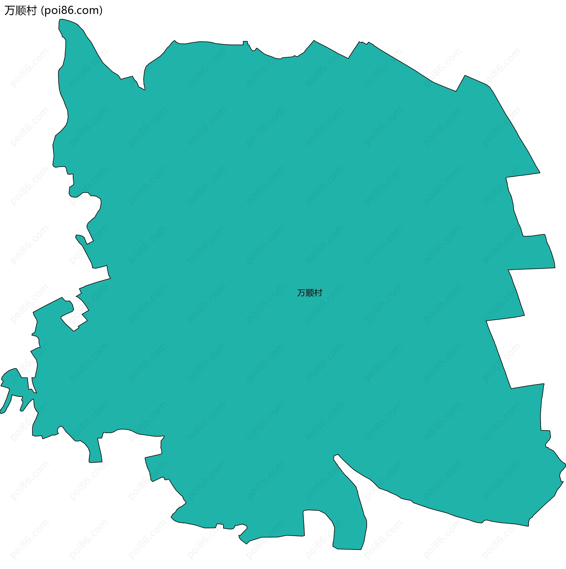 万顺村边界地图