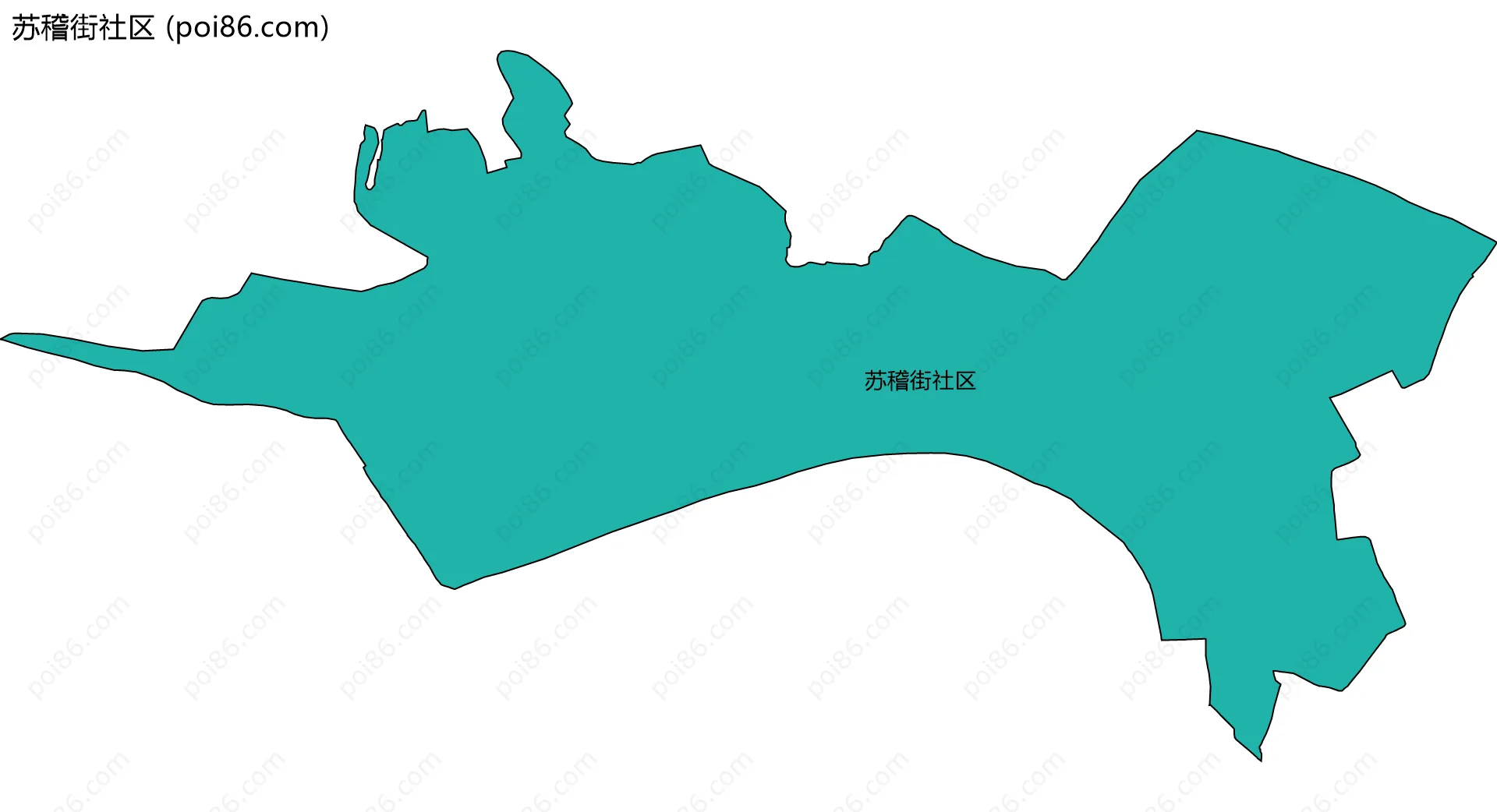 苏稽街社区边界地图