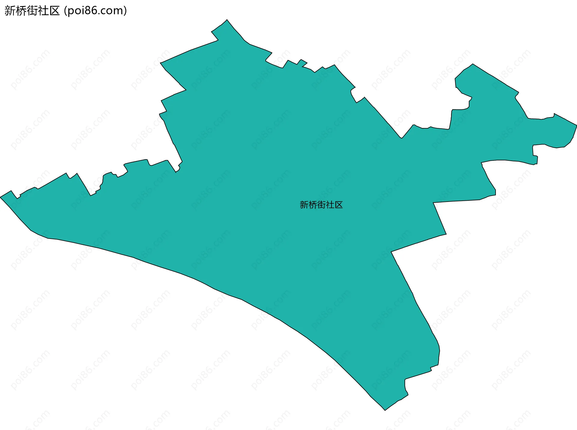 新桥街社区边界地图
