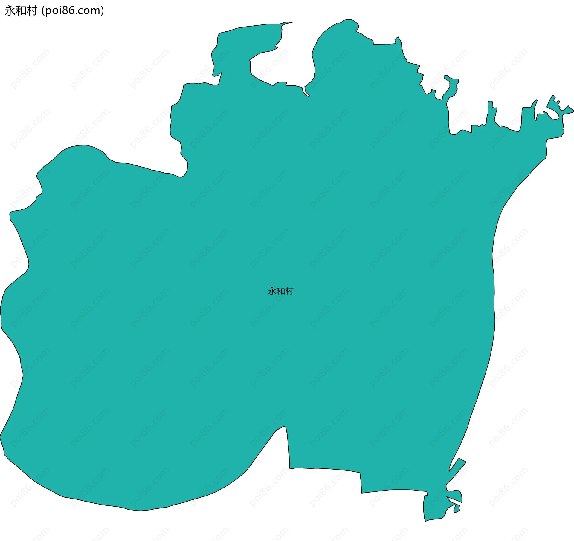 永和村边界地图