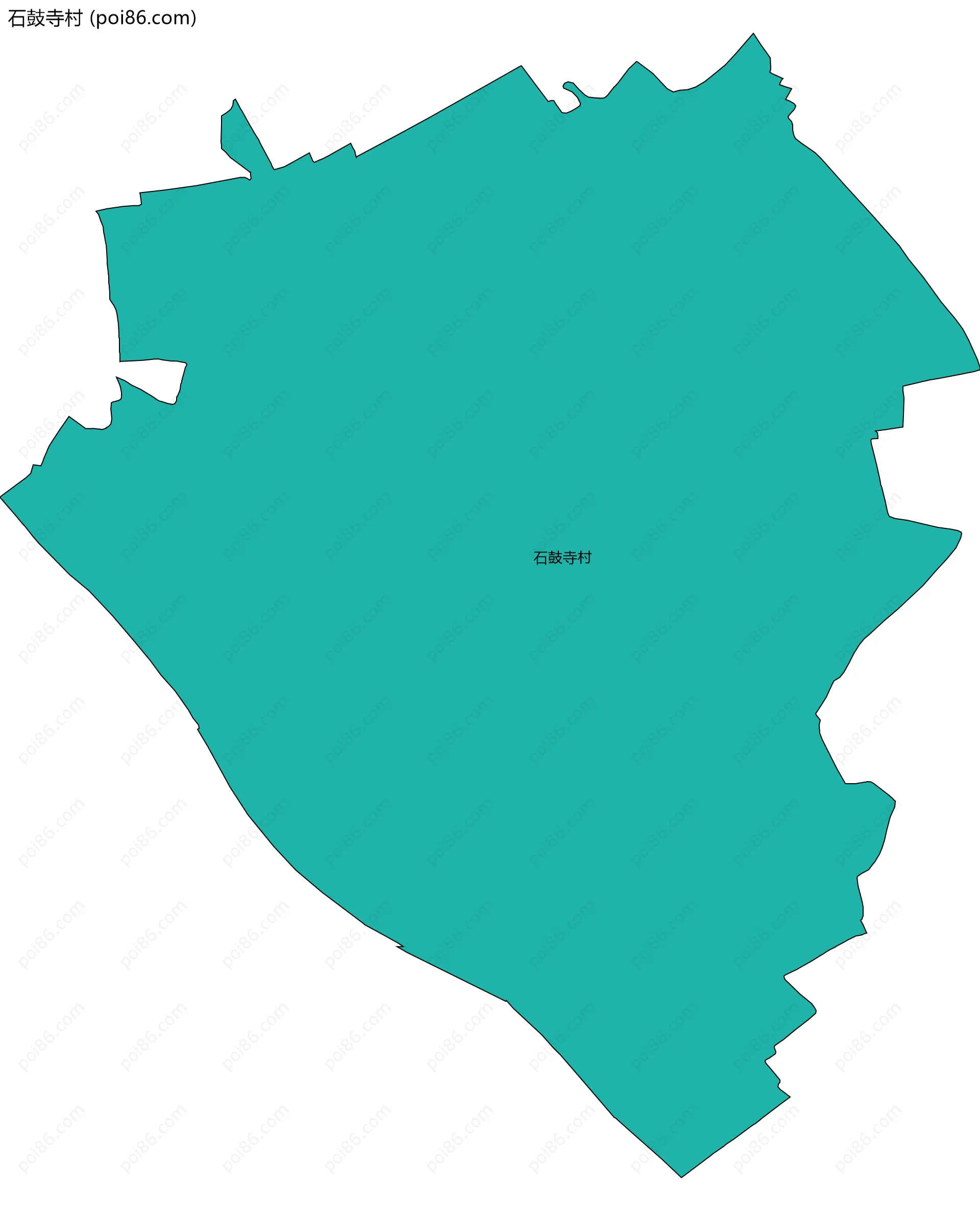 石鼓寺村边界地图