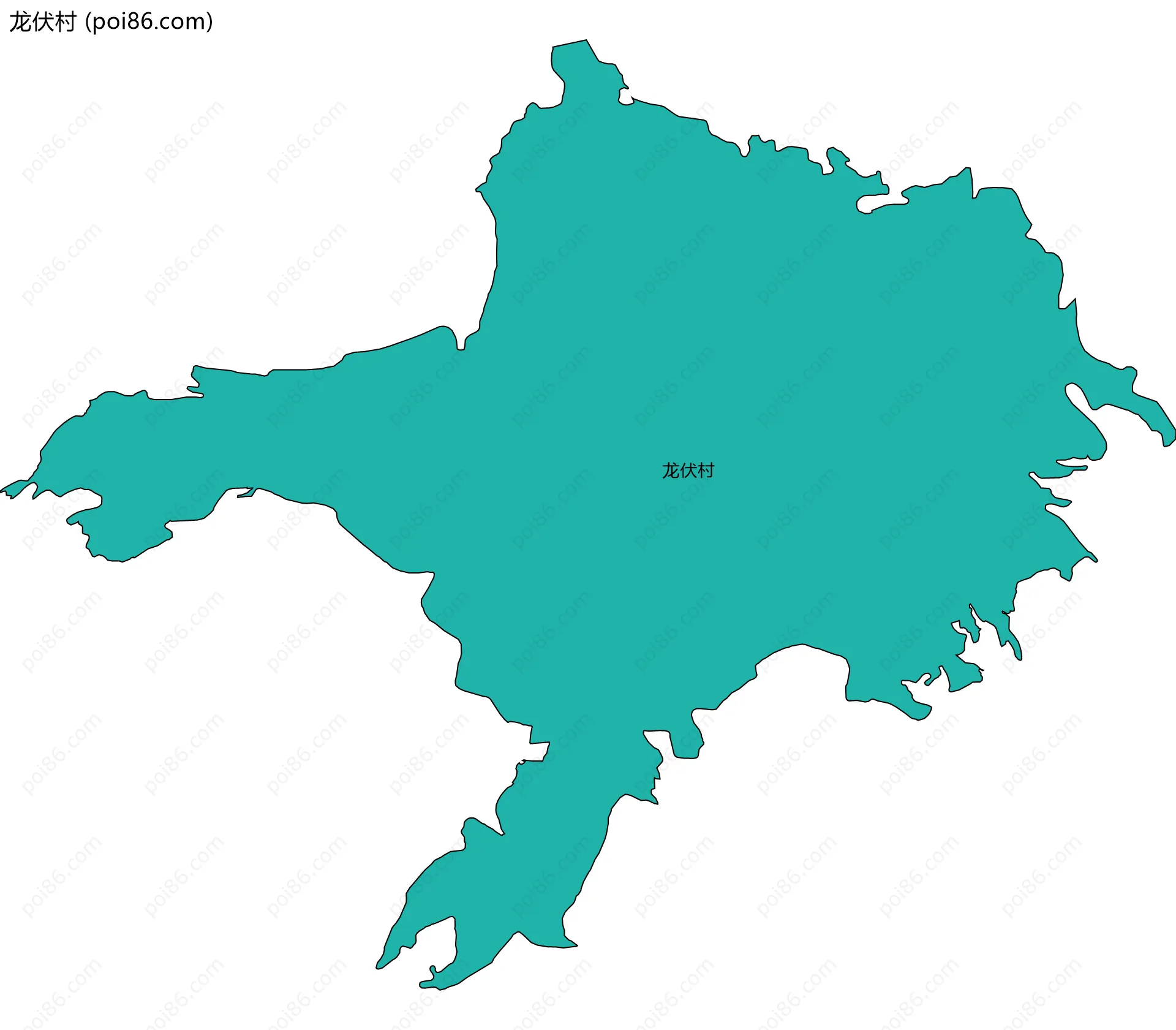 龙伏村边界地图