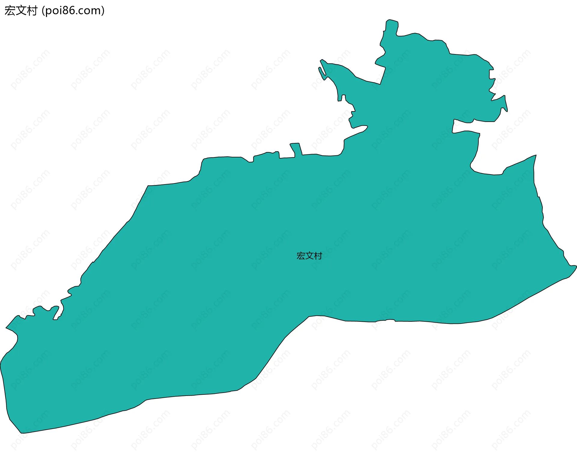 宏文村边界地图