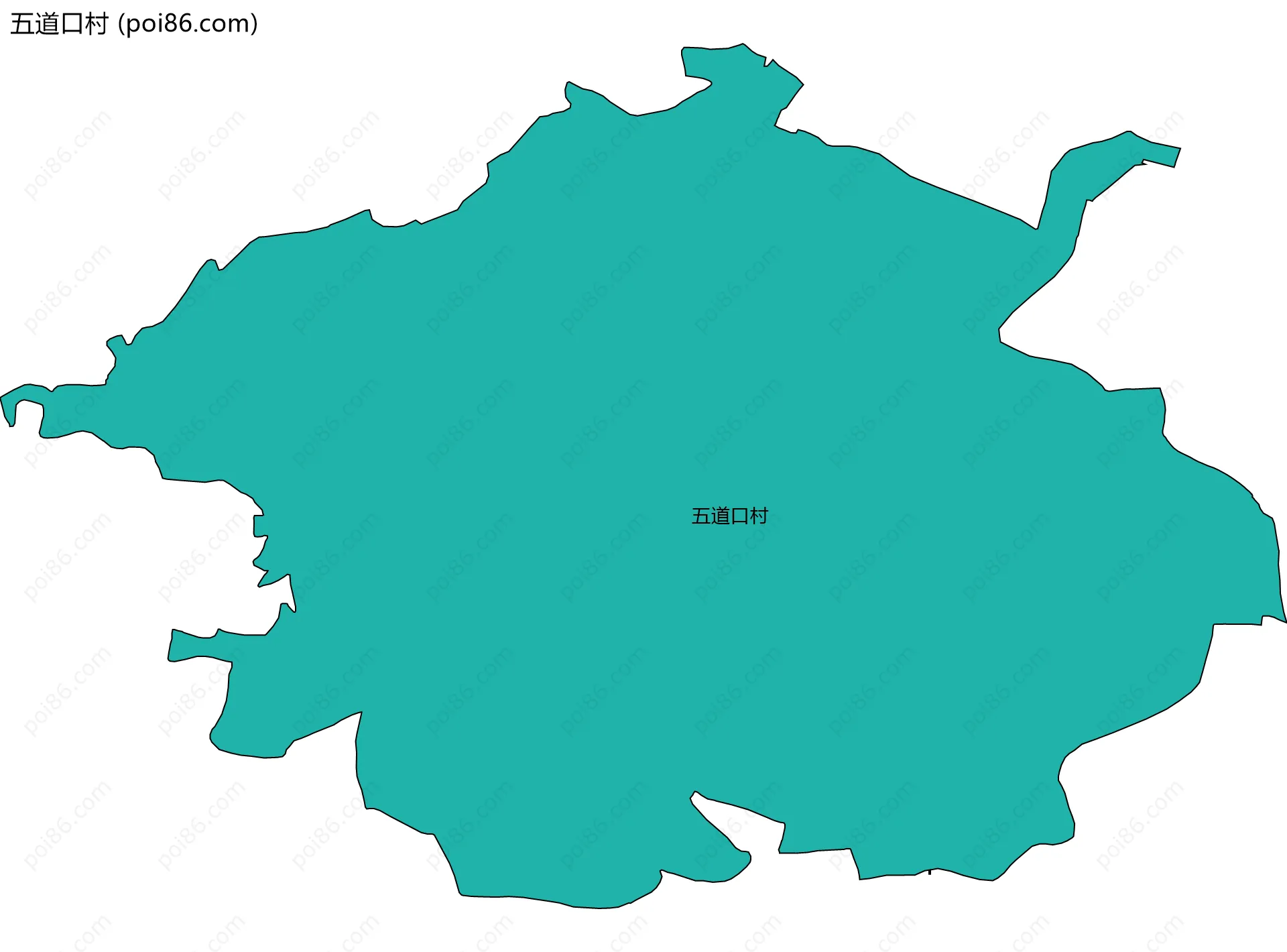 五道口村边界地图