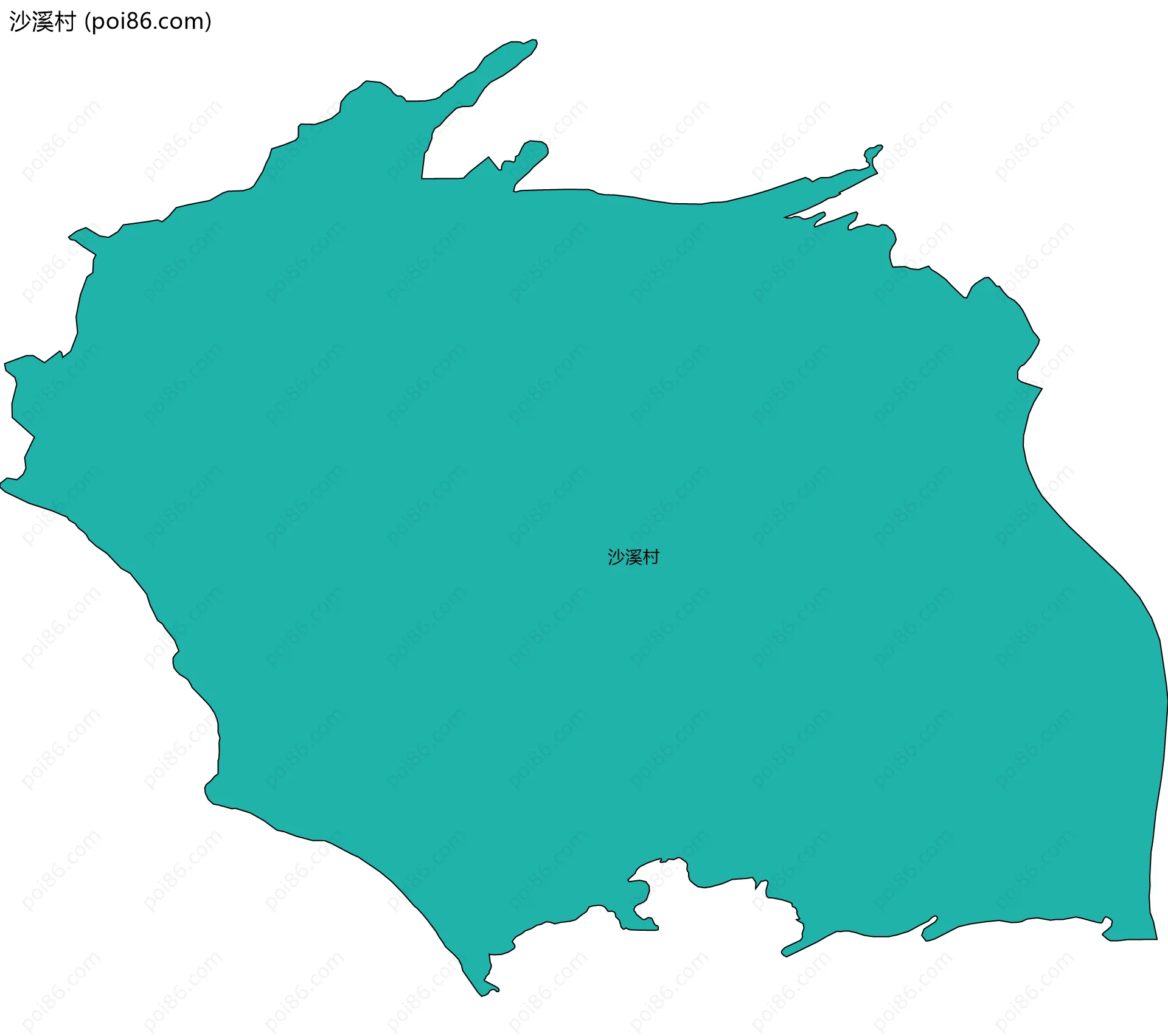 沙溪村边界地图