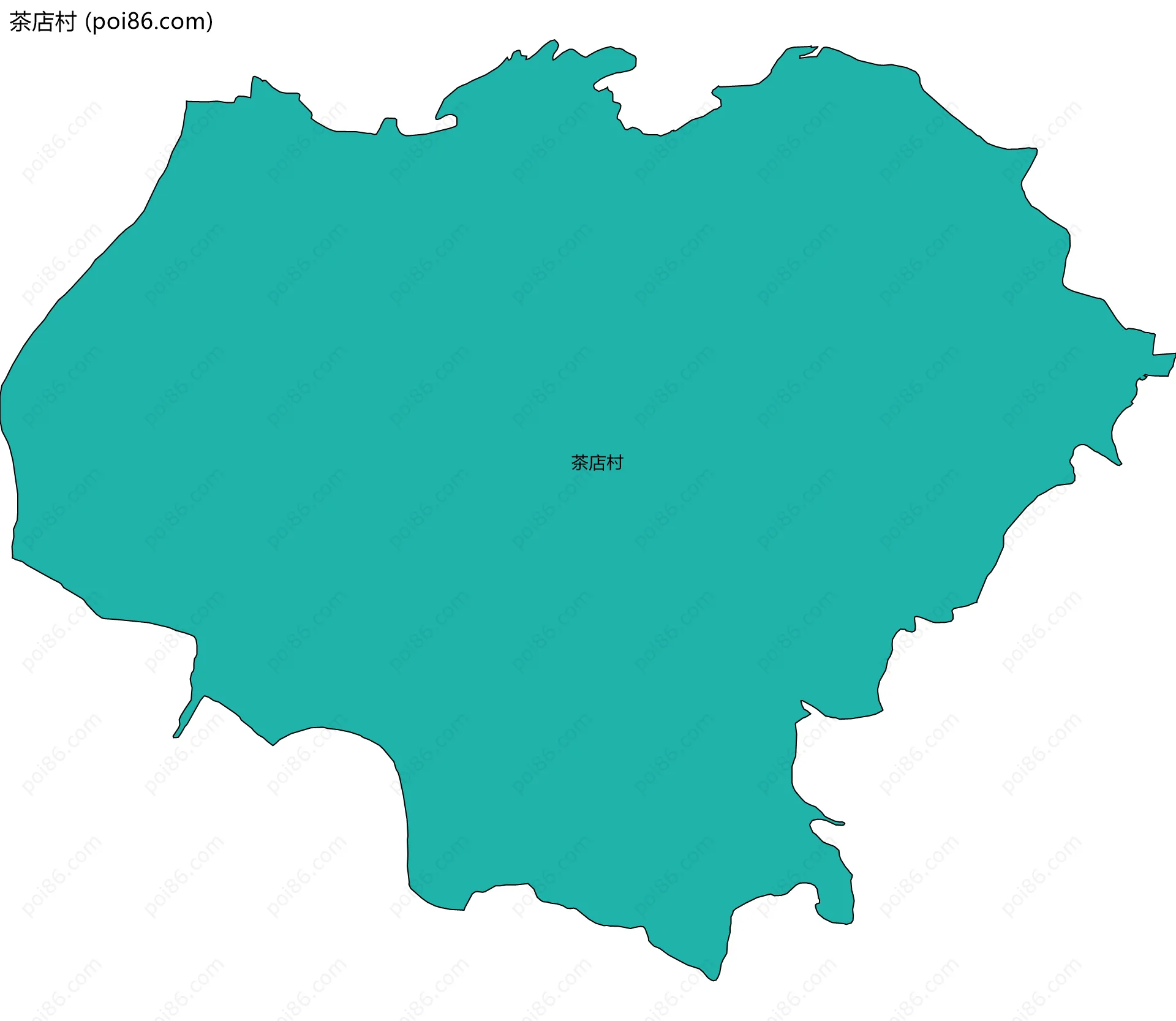 茶店村边界地图