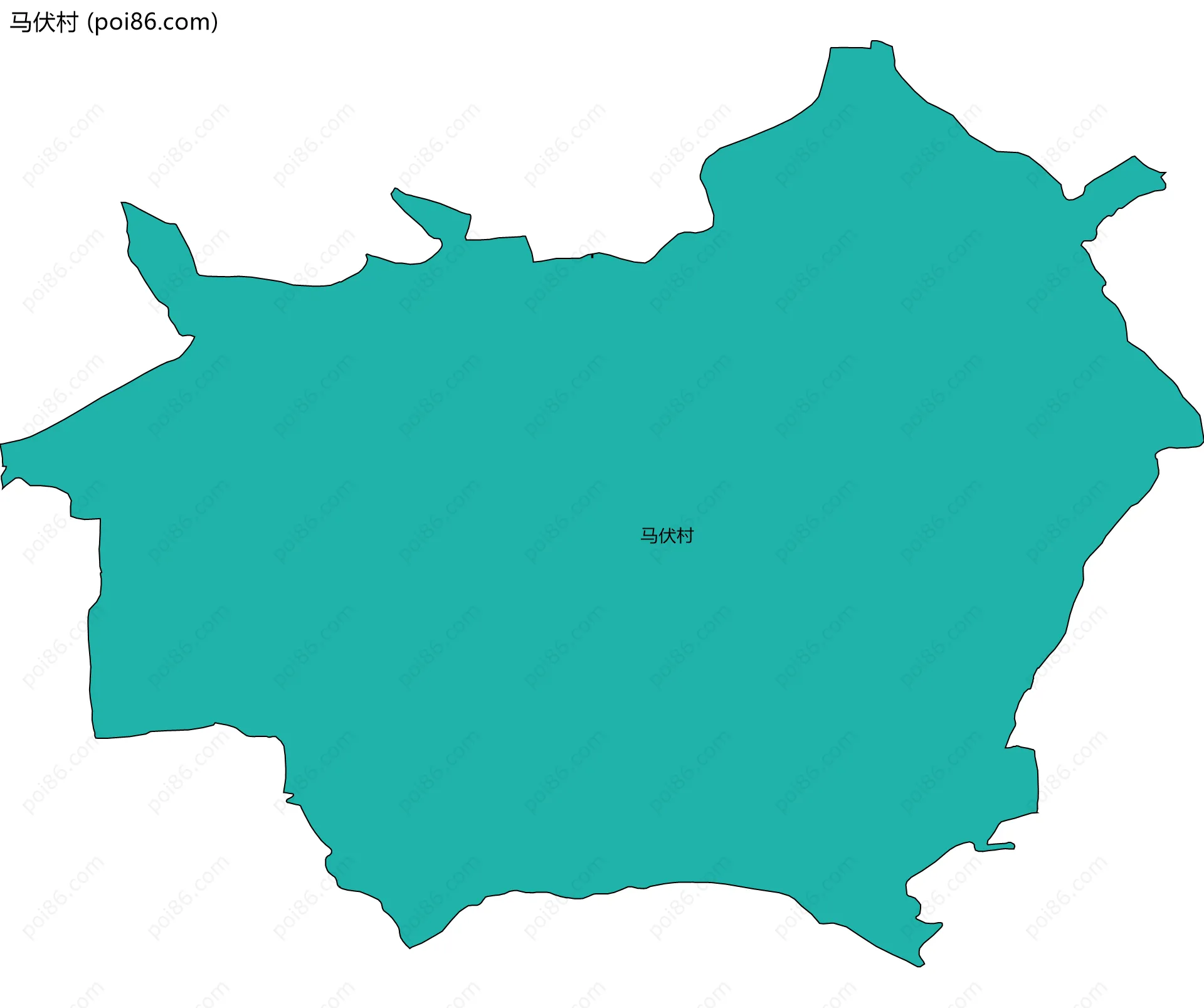 马伏村边界地图