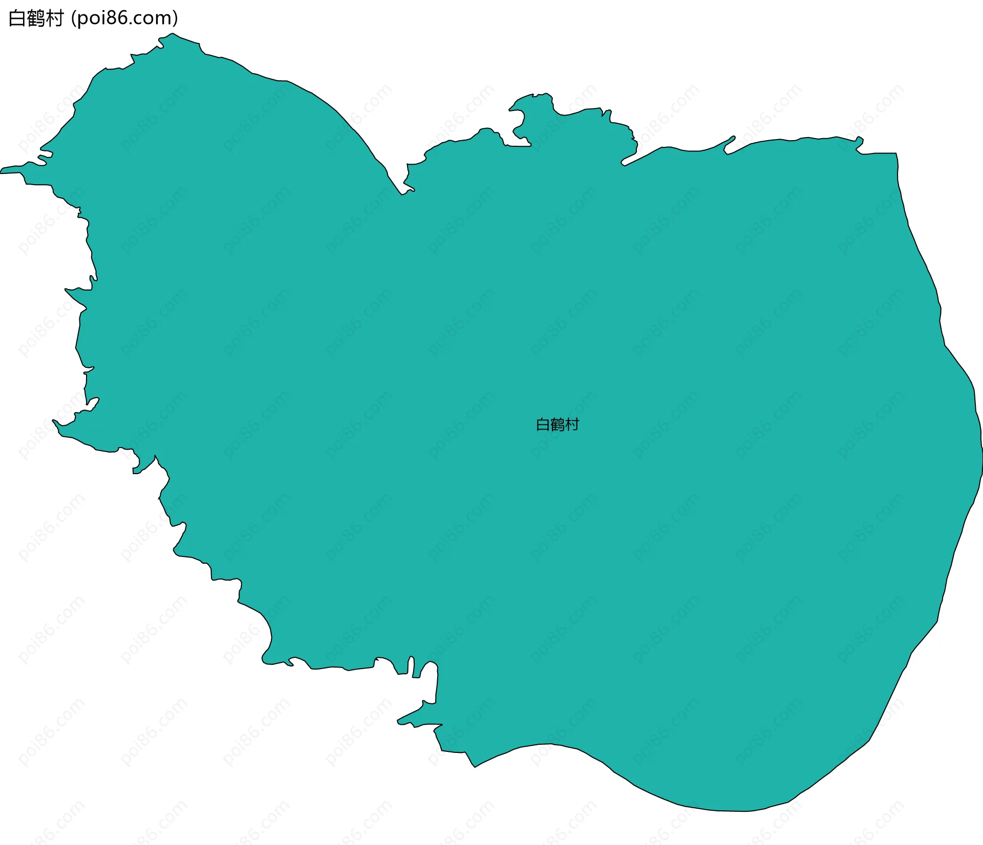 白鹤村边界地图