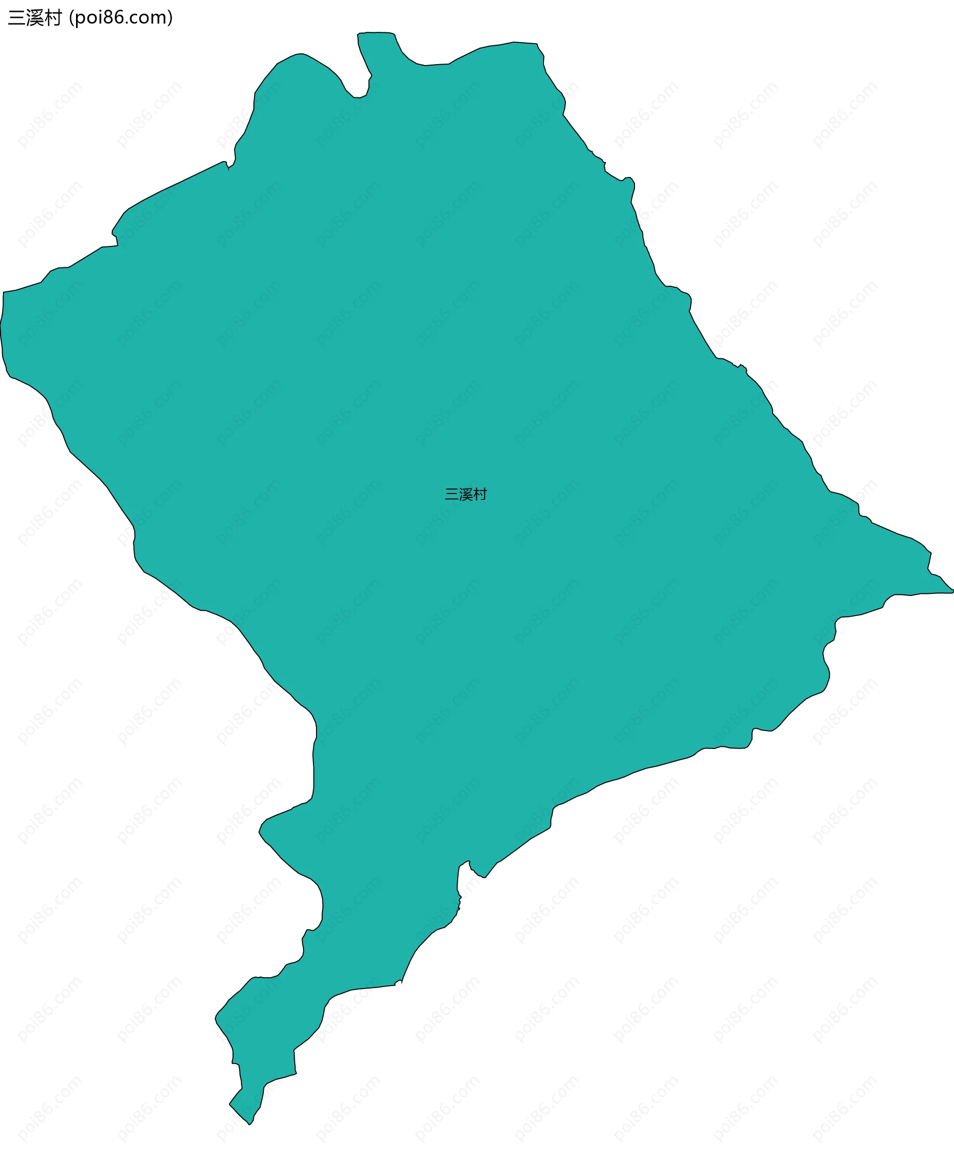 三溪村边界地图