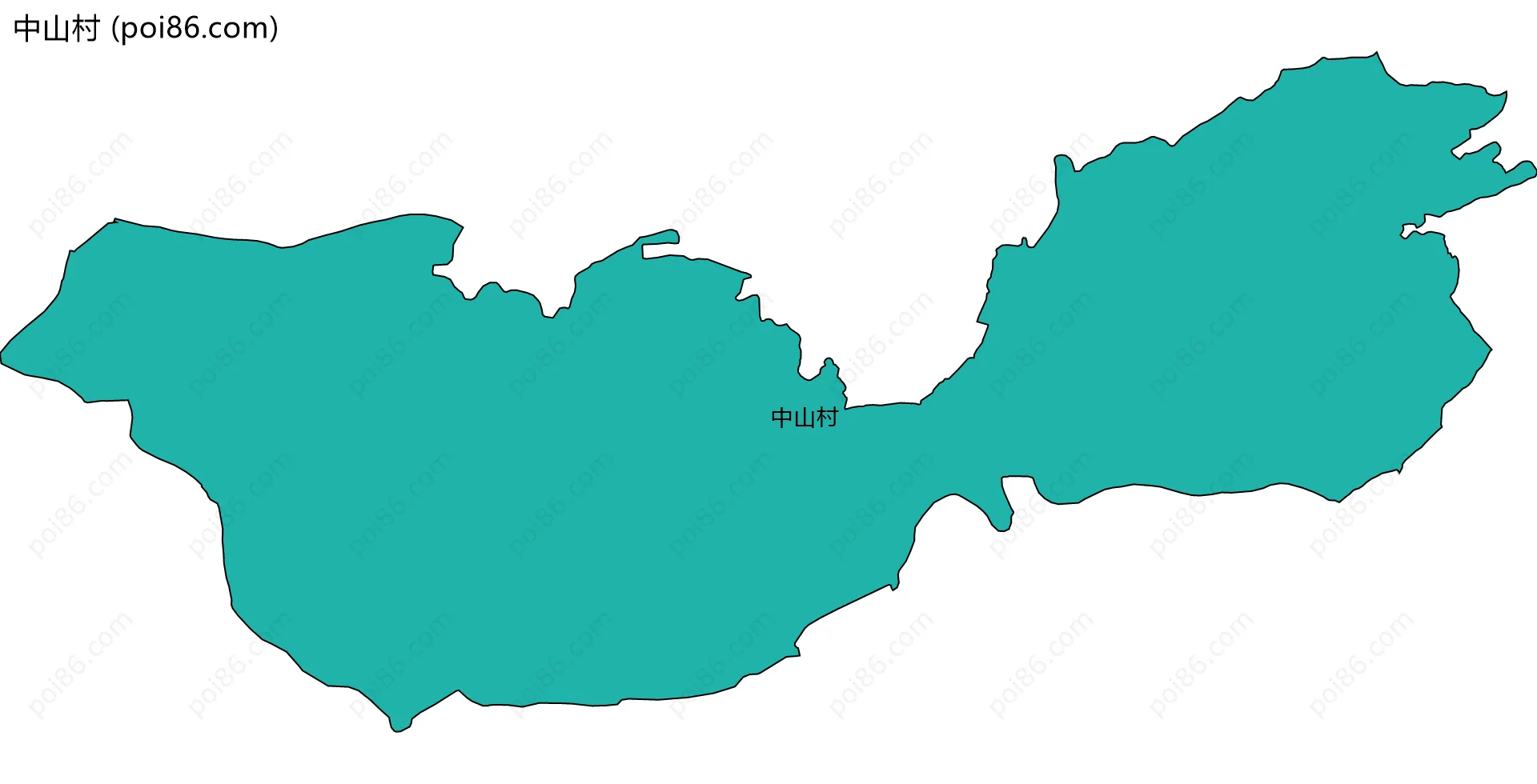 中山村边界地图