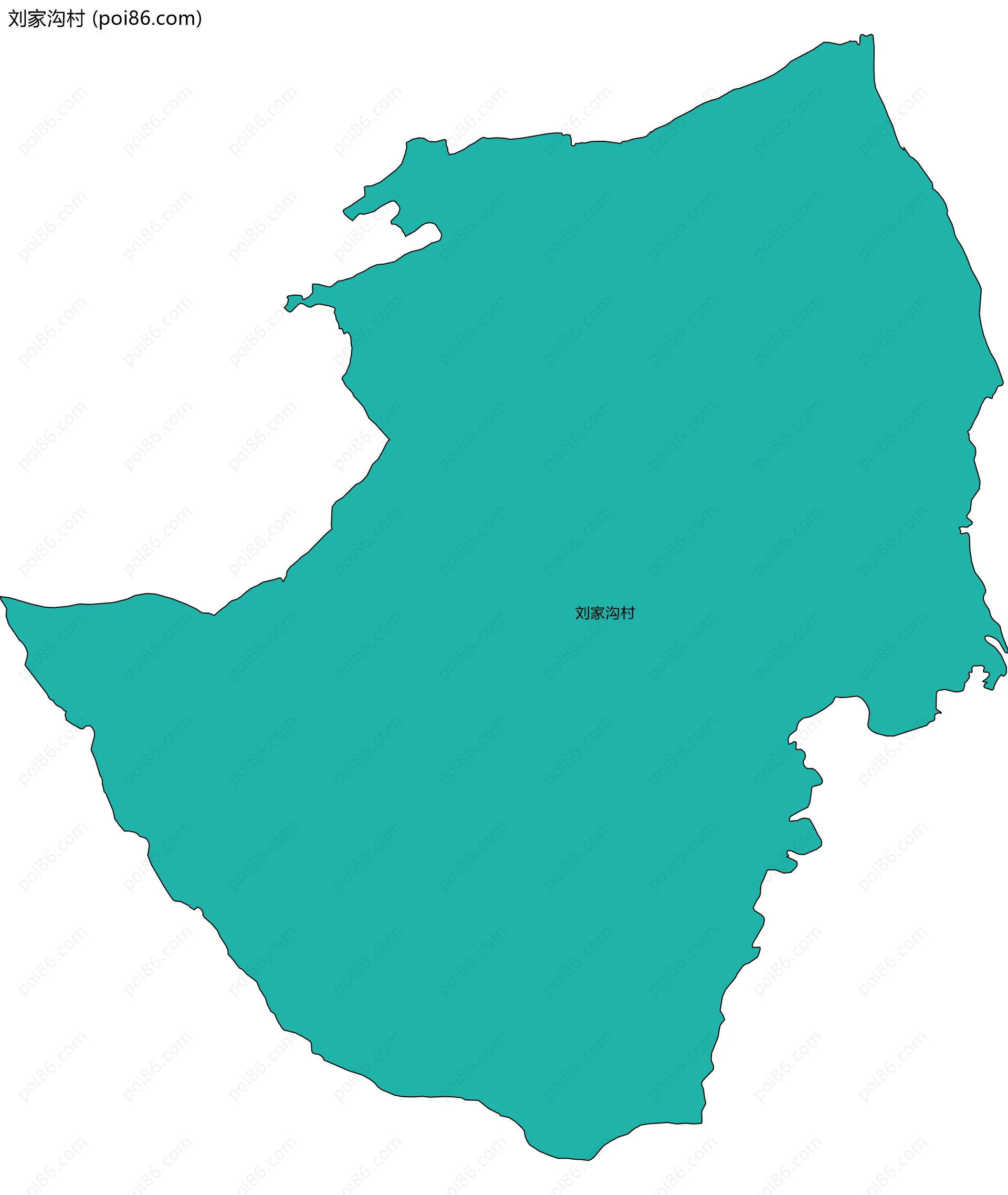 刘家沟村边界地图