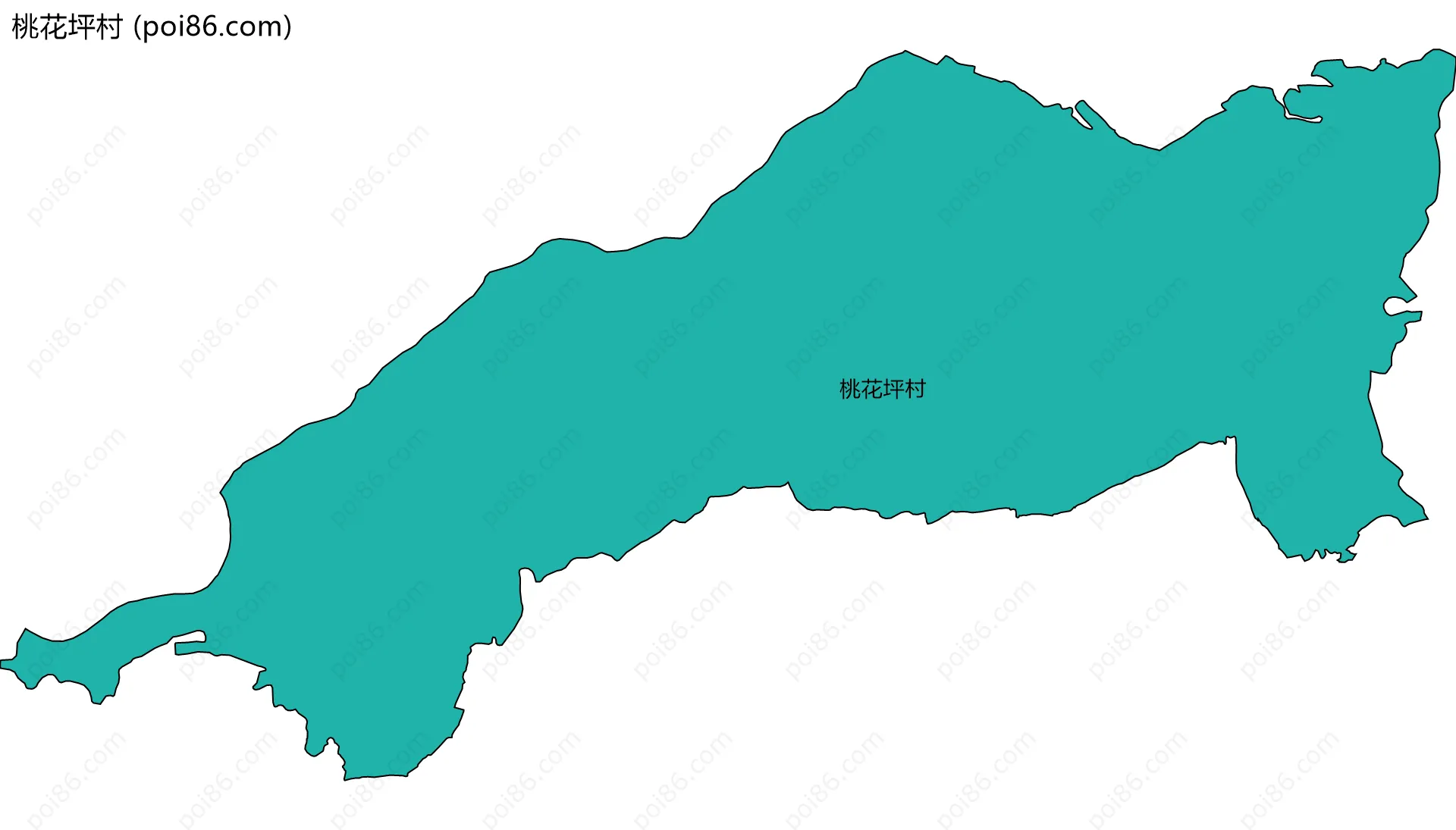 桃花坪村边界地图