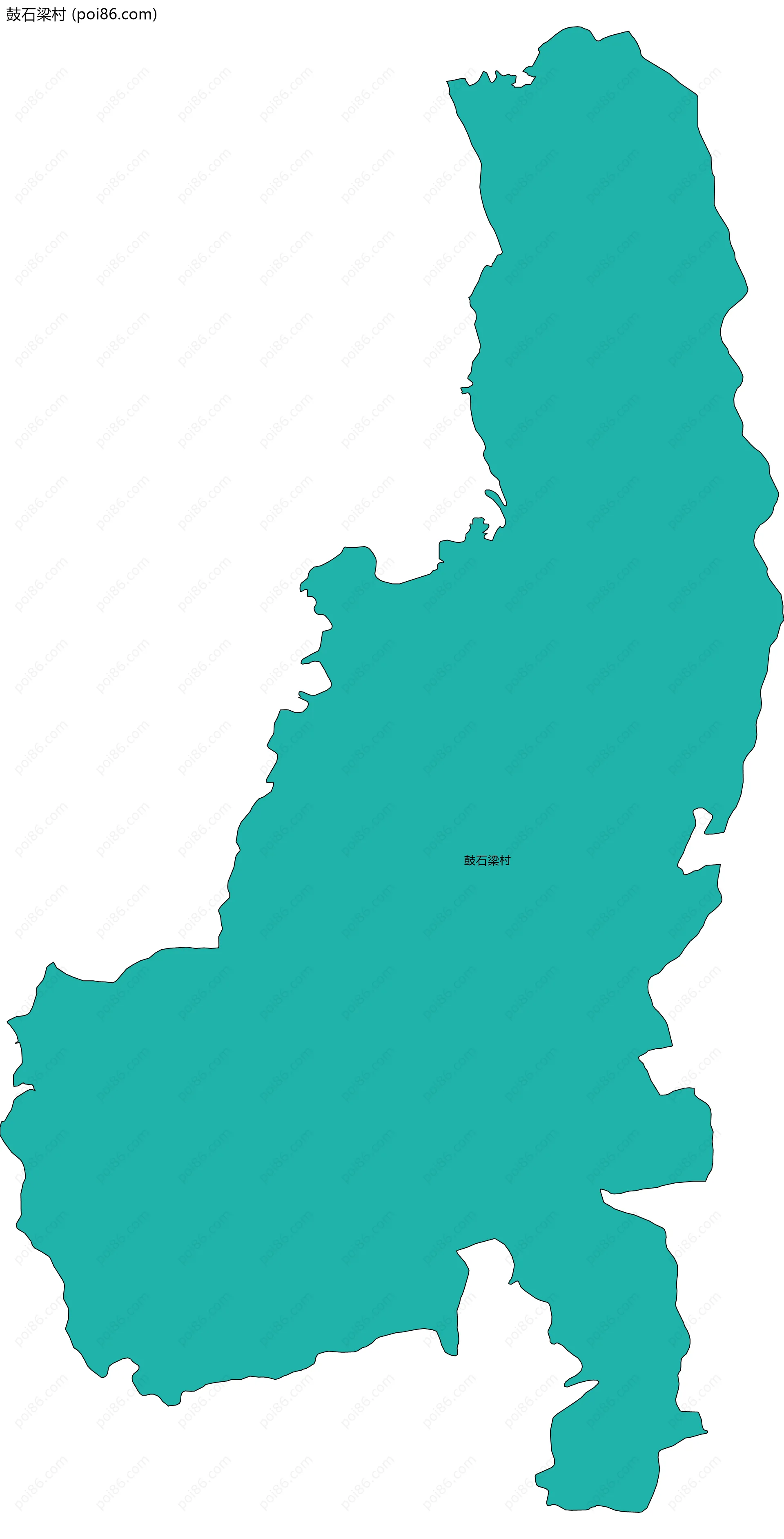 鼓石梁村边界地图