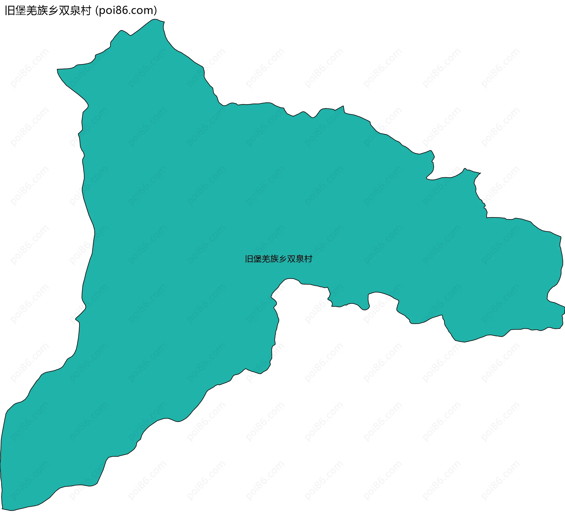 旧堡羌族乡双泉村边界地图