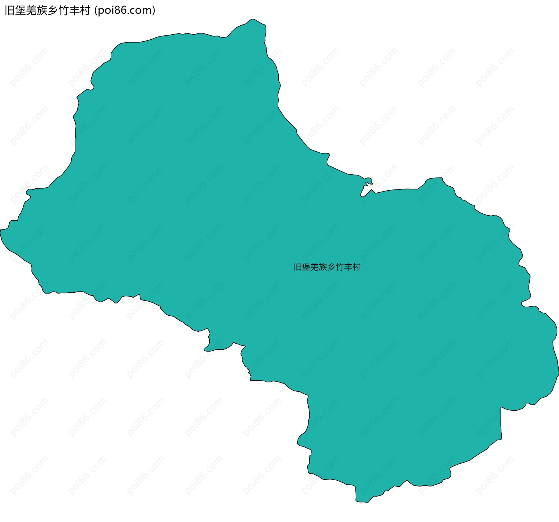 旧堡羌族乡竹丰村边界地图