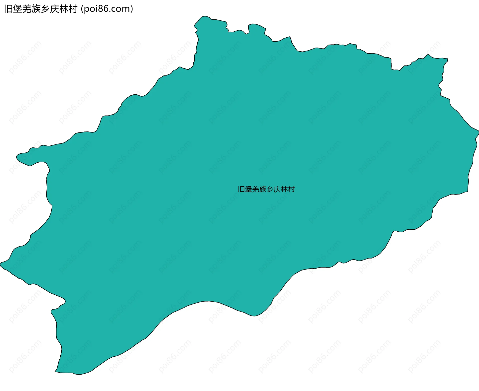旧堡羌族乡庆林村边界地图
