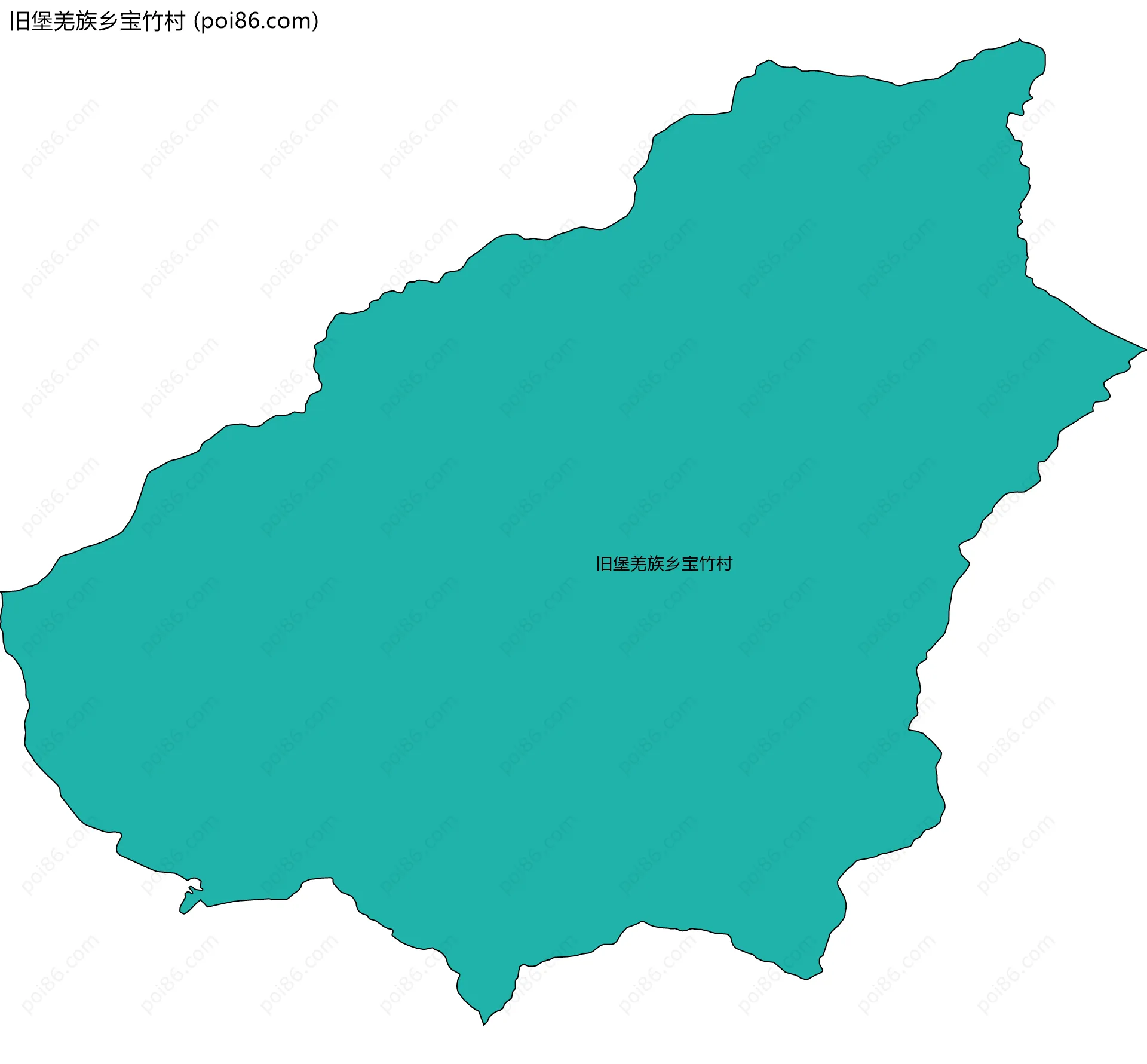 旧堡羌族乡宝竹村边界地图