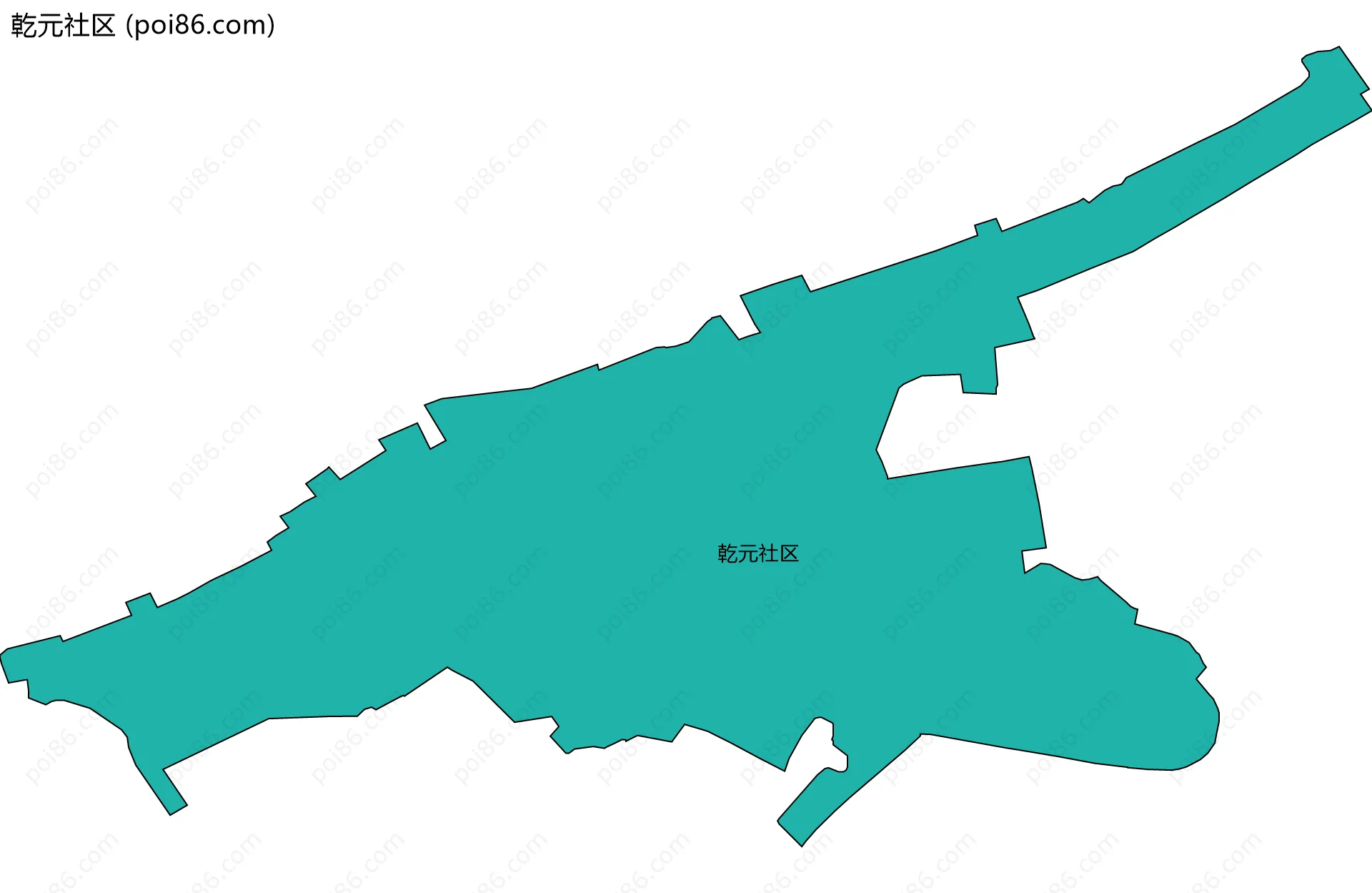 乾元社区边界地图